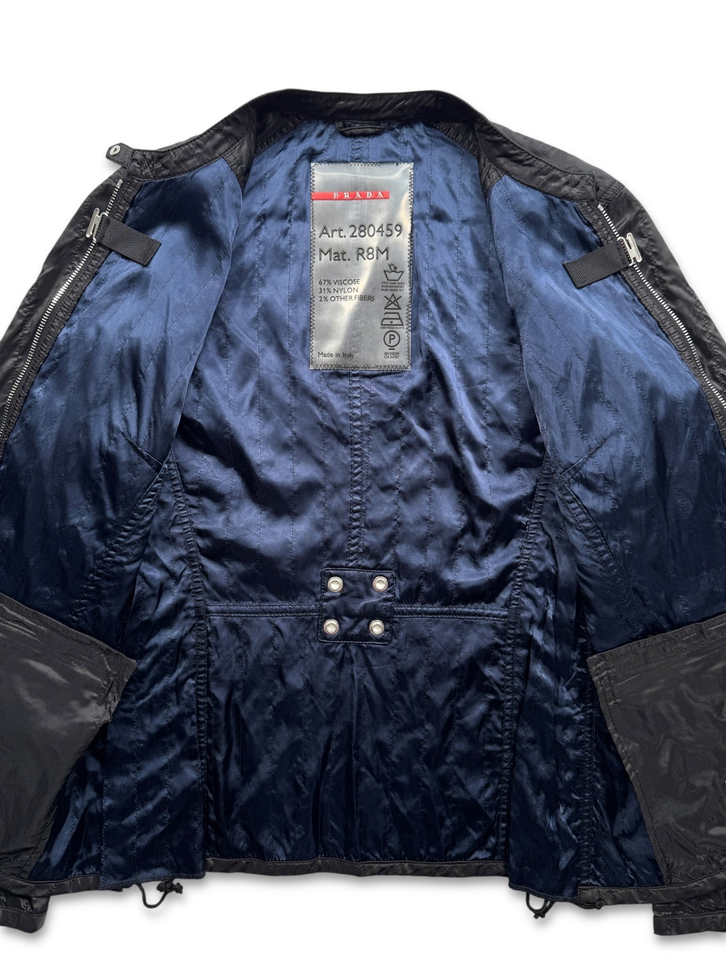 SS00’ Prada Sport Jet Black Lace Womens Jacket
