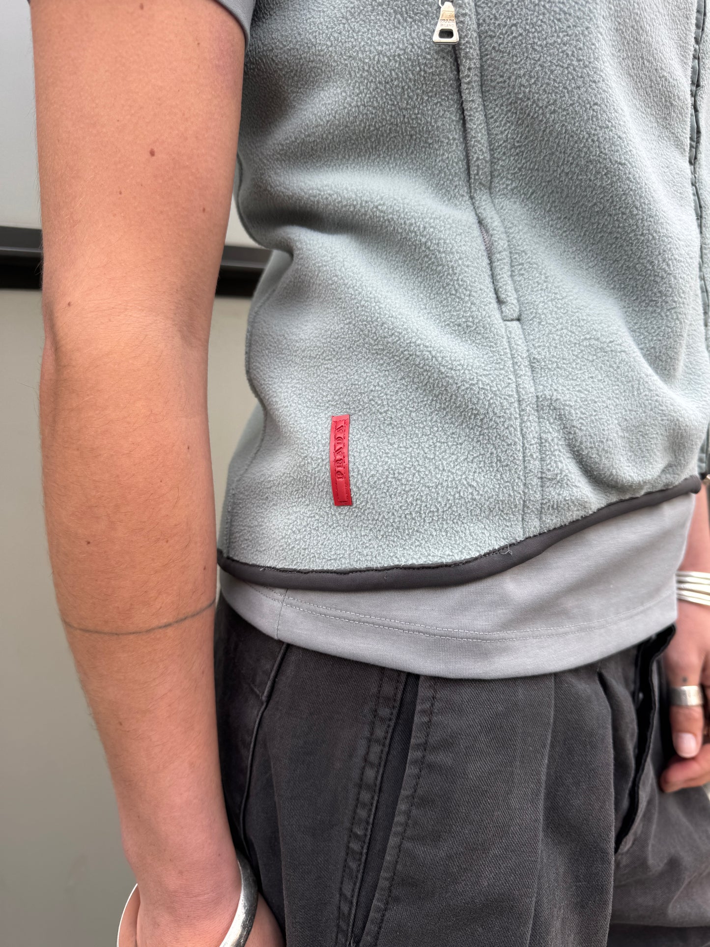 SS99’ Prada Sport Duck Egg Baby Blue/Grey Fleece Vest