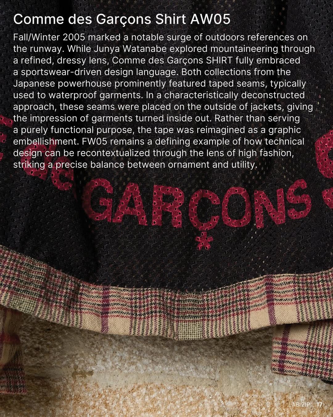 AW05 Comme des Garçons SHIRT Plaid Jacket