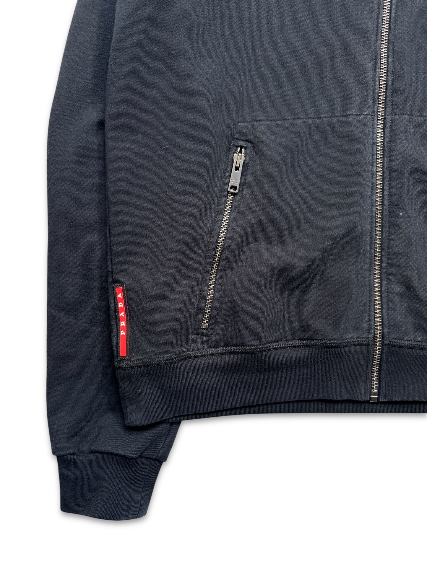 Prada Linea Rossa Midnight Navy Zipped Hoodie