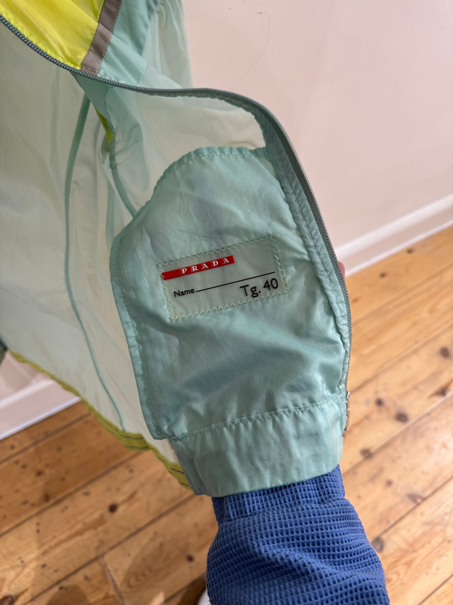 SS00’ Prada Sport Semi Transparent Yellow/Turquoise Jacket