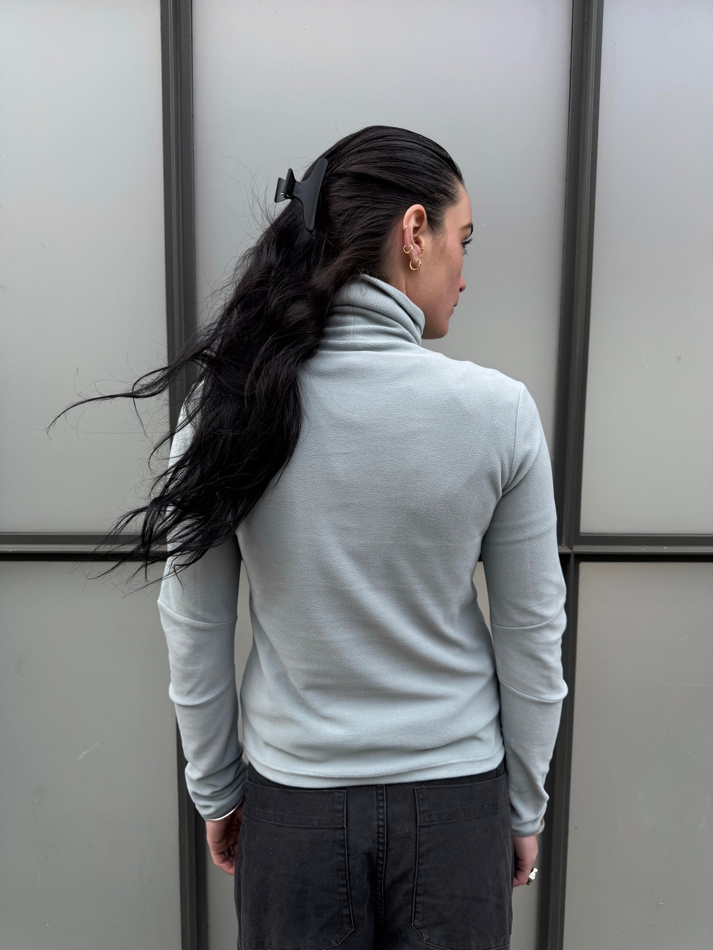 SS99’ Prada Sport Duck Egg Baby Blue/Grey Roll Neck Fleece
