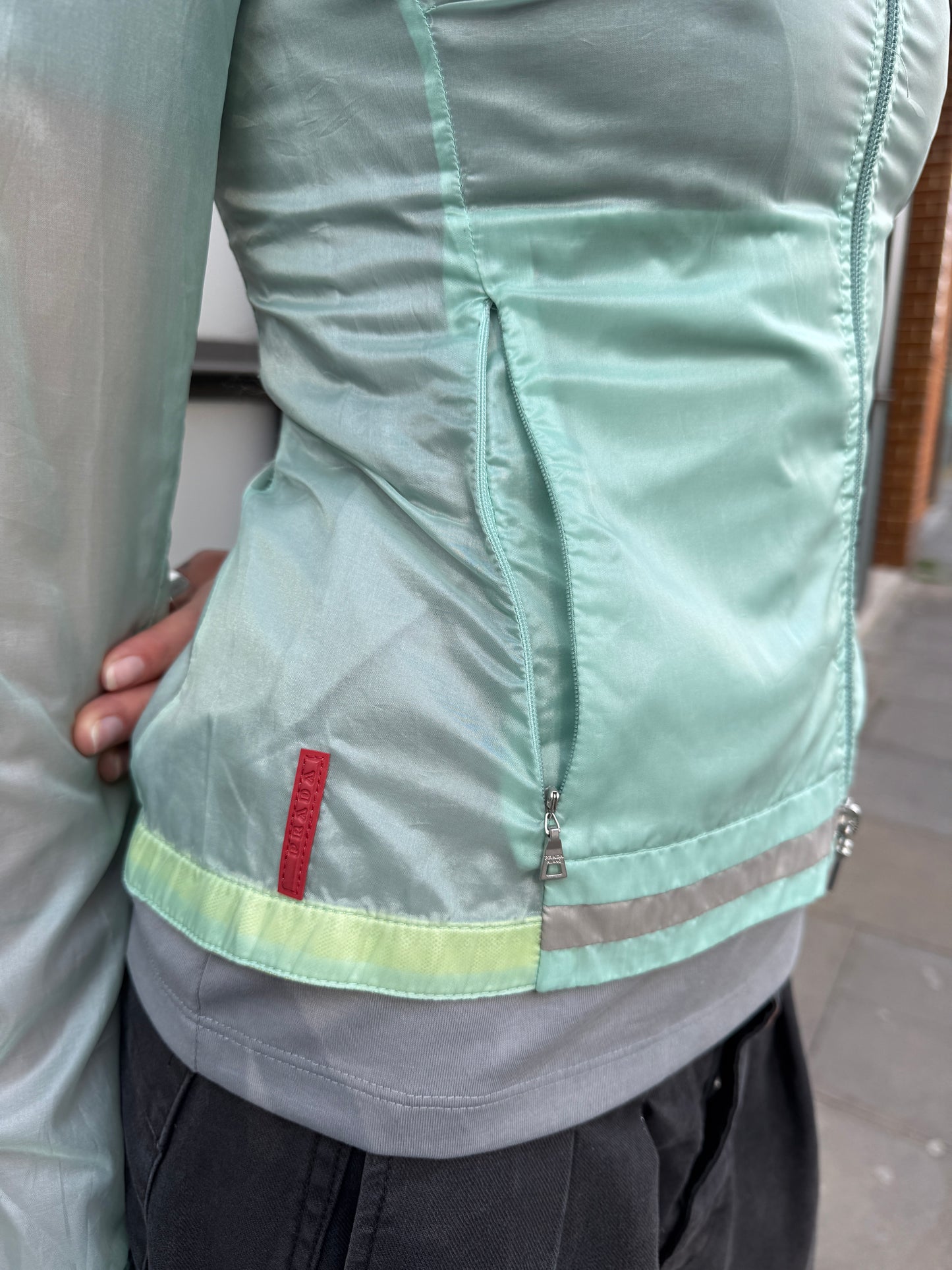 SS00’ Prada Sport Semi Transparent Yellow/Turquoise Jacket