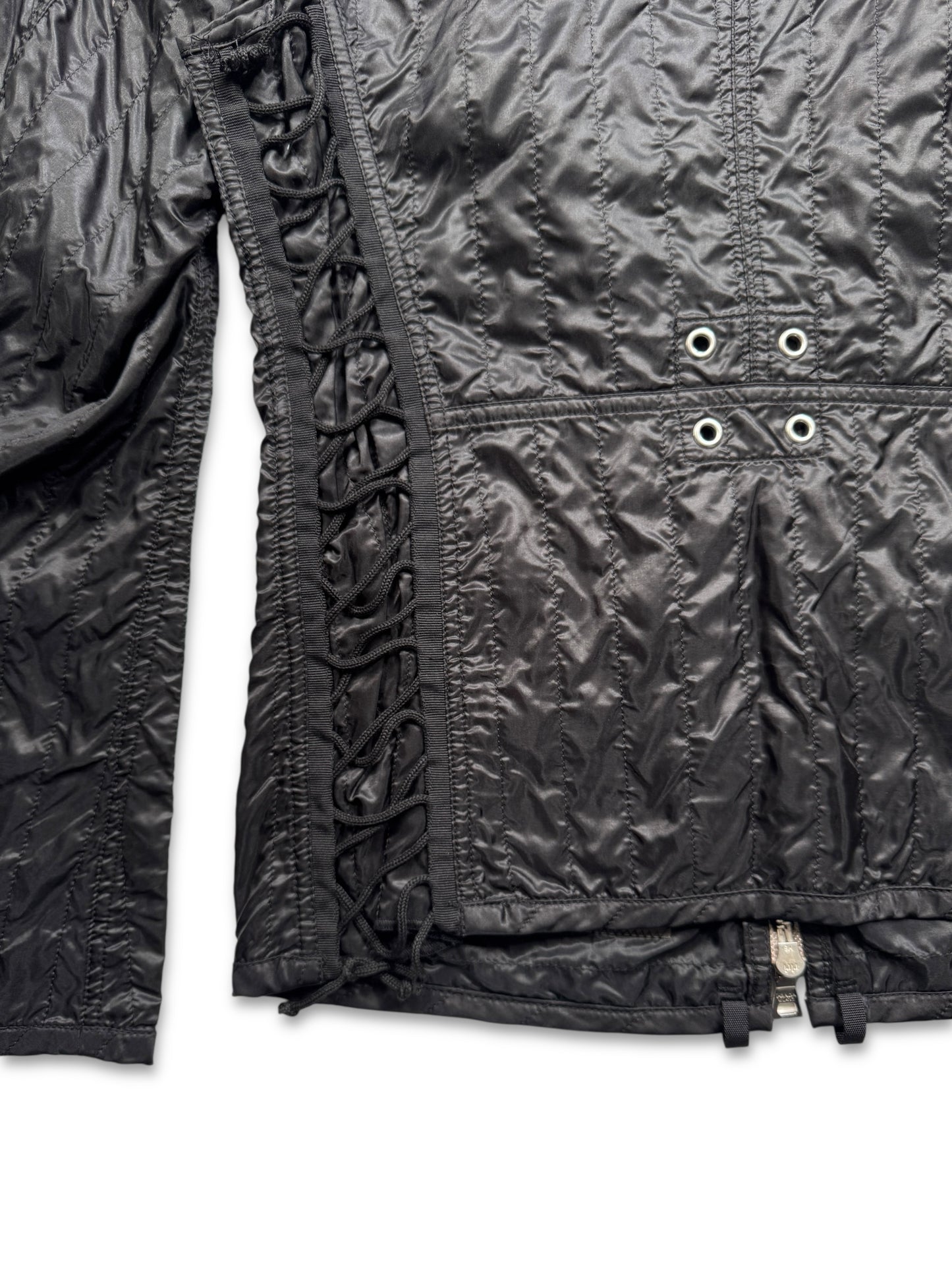 SS00’ Prada Sport Jet Black Lace Womens Jacket