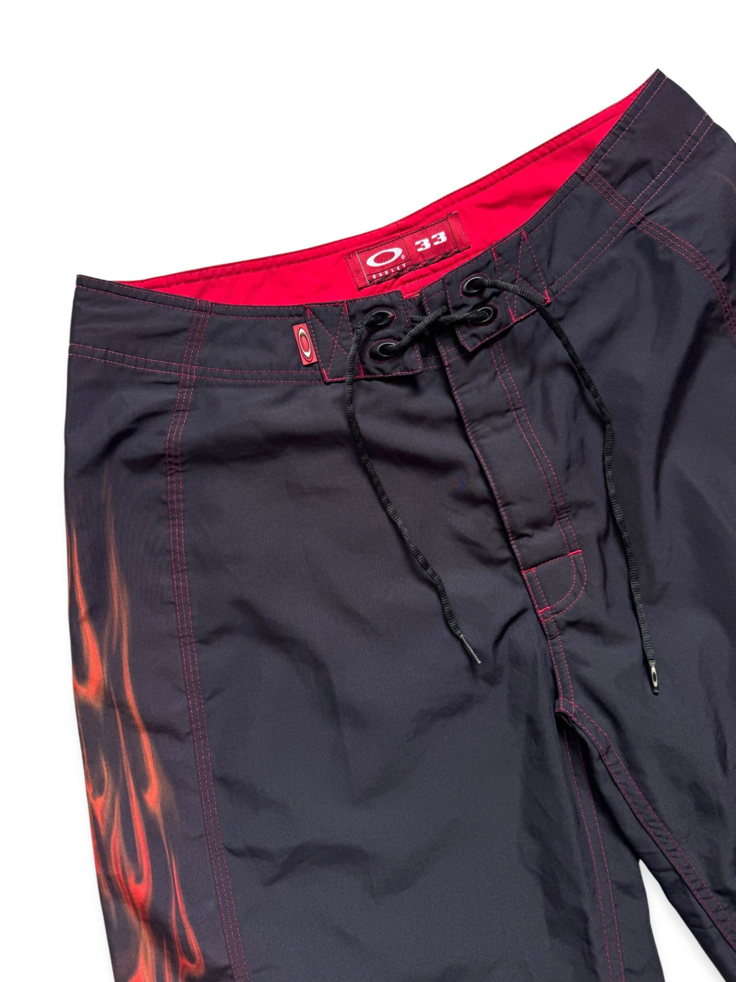 Early 2000’s Oakley Jet Black Flame Shorts