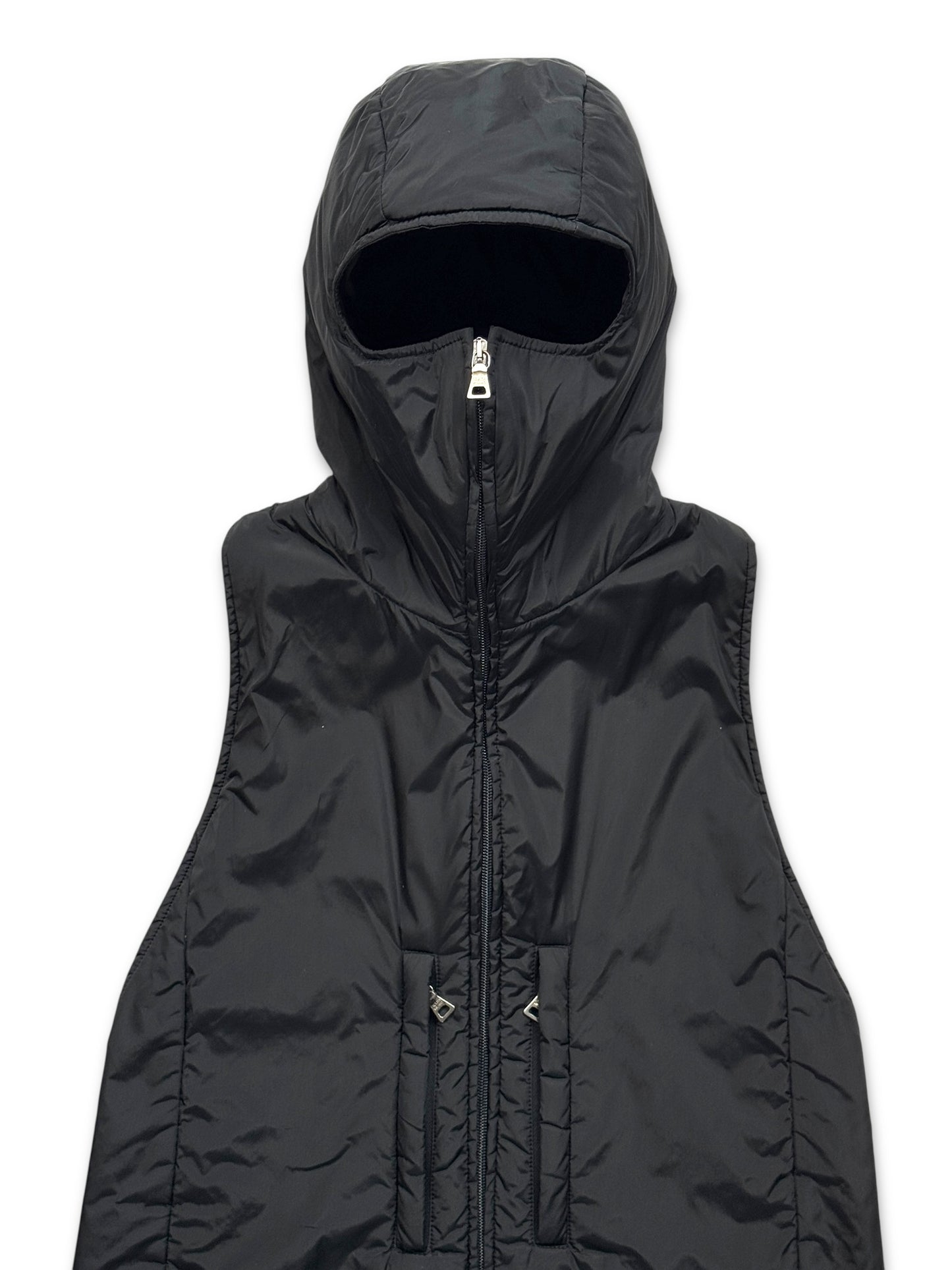 AW99’ Prada Sport Jet Black 3M Padded Balaclava Vest
