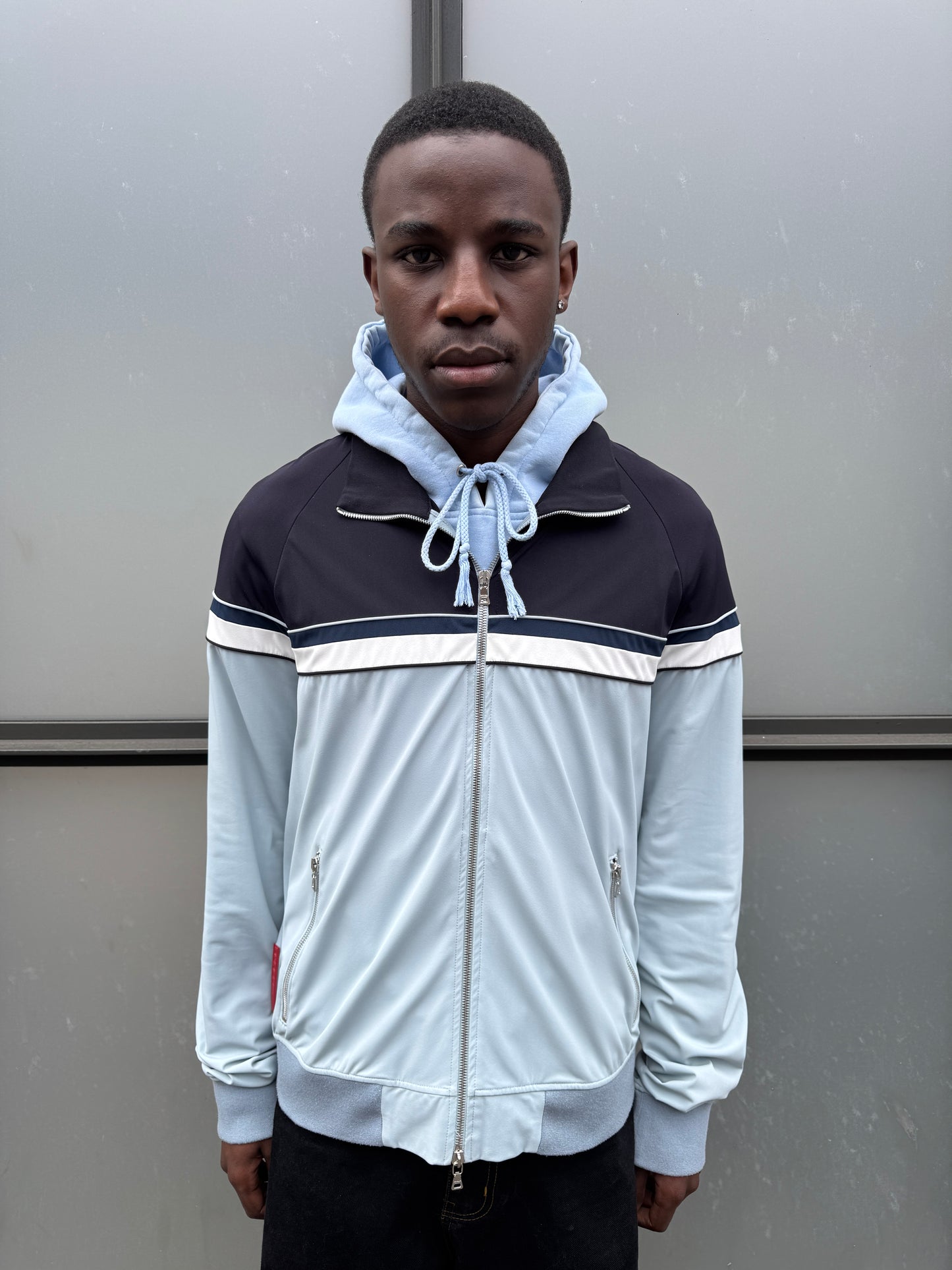 Early 2000’s Prada Sport Navy/Baby Blue Track Jacket