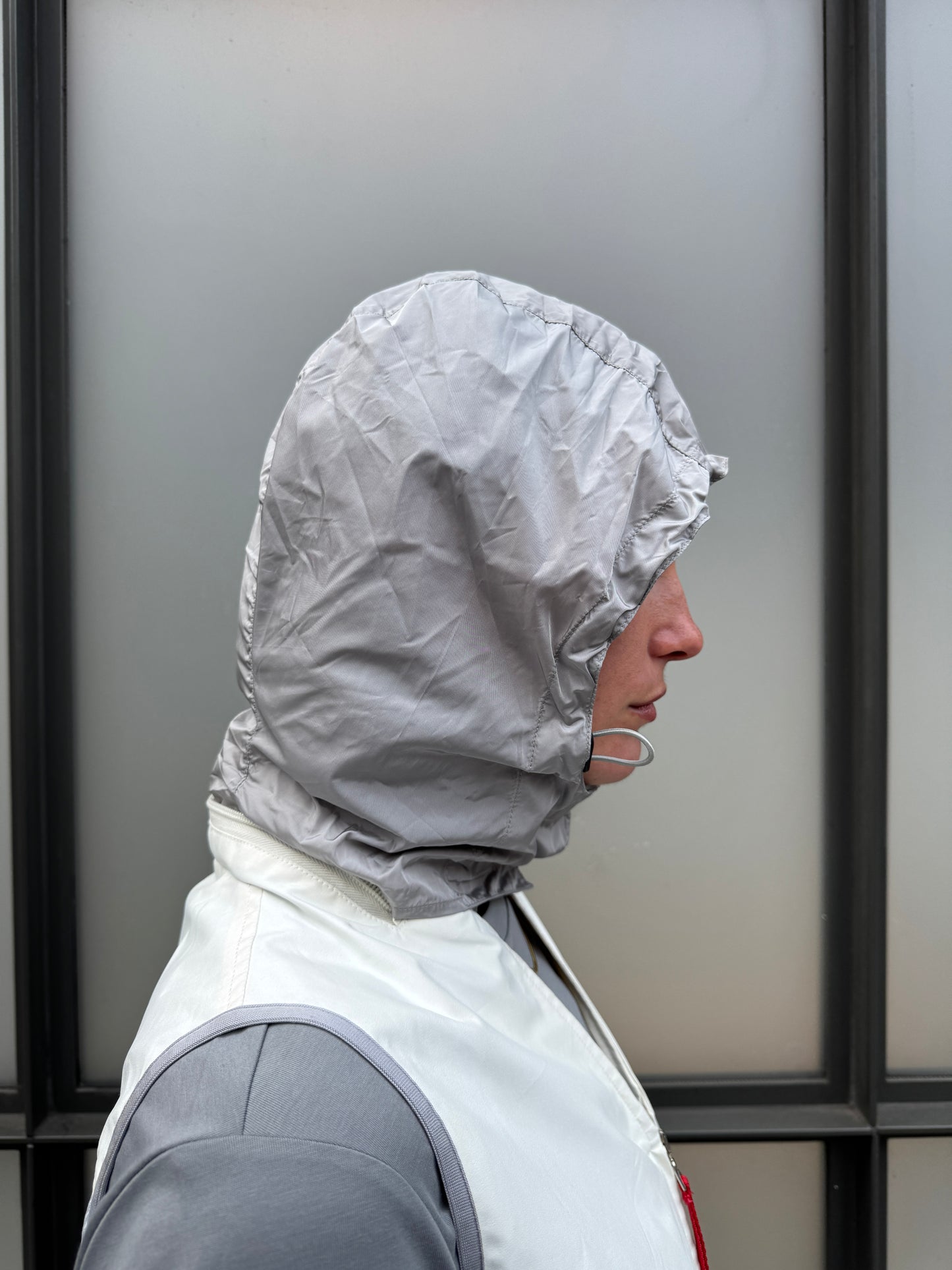 SS00’ Prada Sport Ventilated Packable Hood White Vest