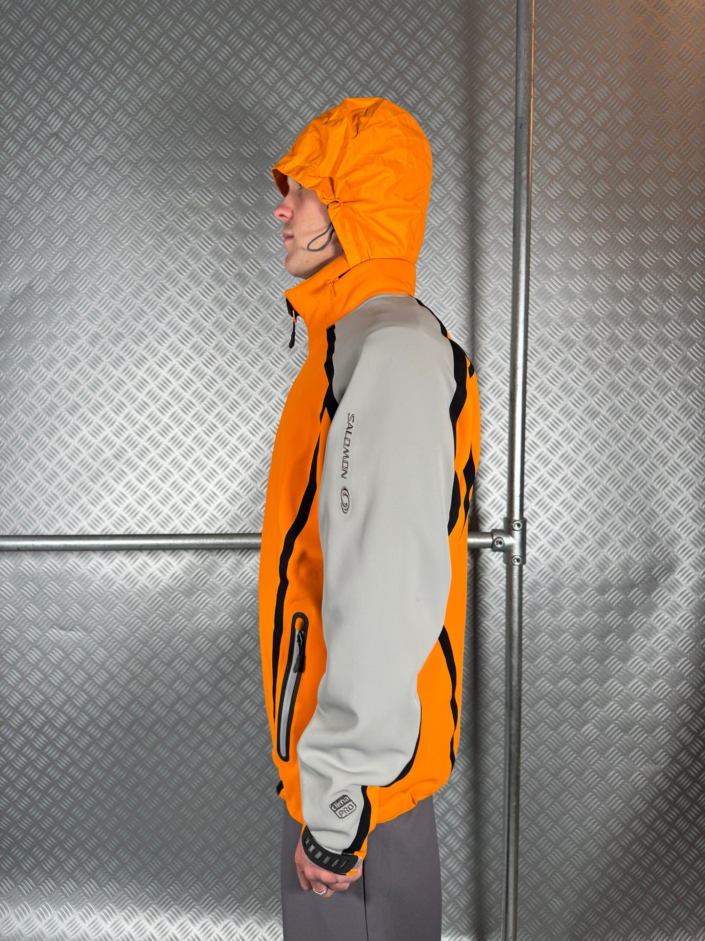 Early 2000’s Salomon Neoprene/Fleece ClimaPro Orange Jacket