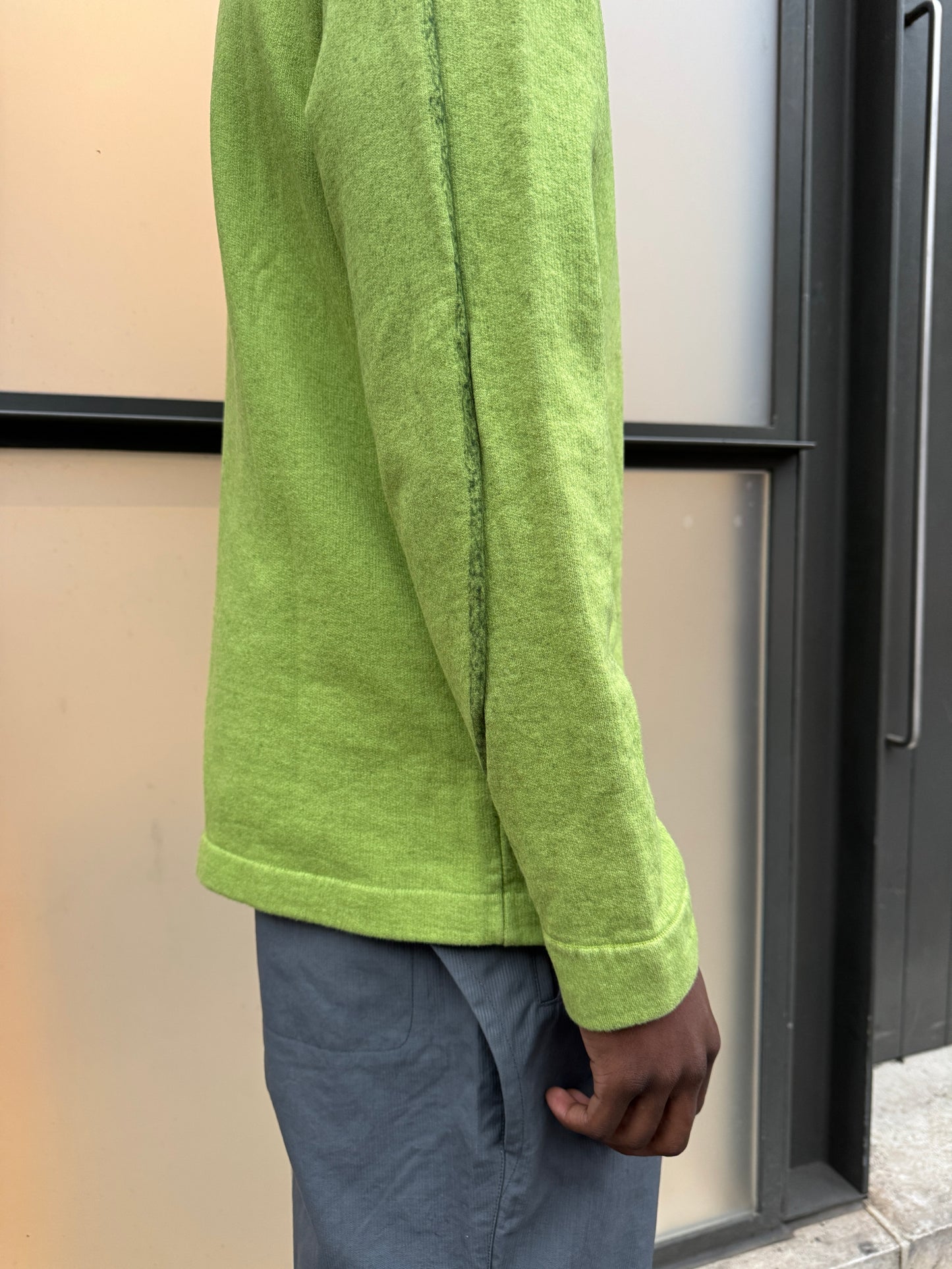 Early 2000’s Stone Island Lime Green Mock Neck