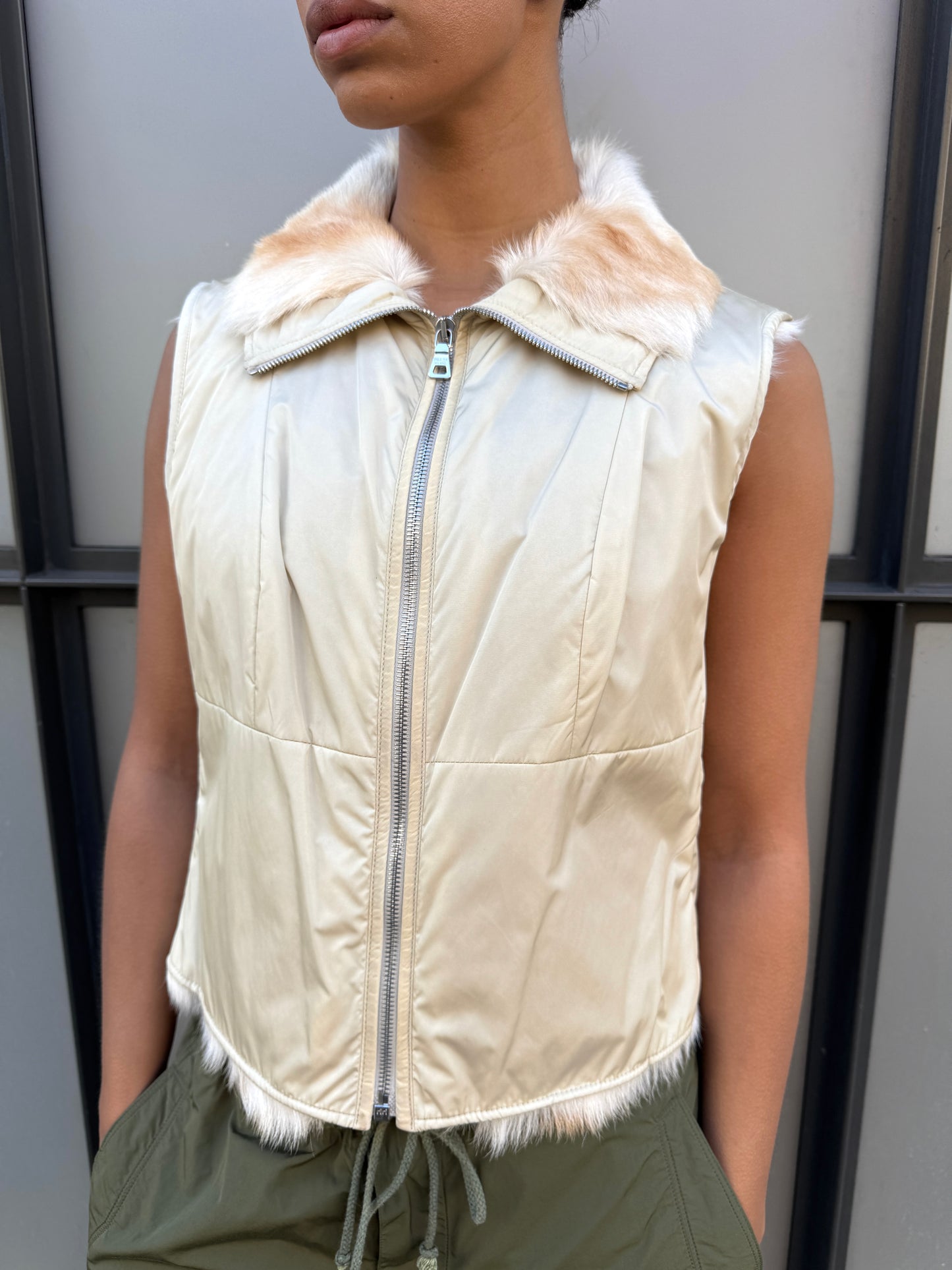 Early 2000's Prada Dyed Goat Fur Lined Vest