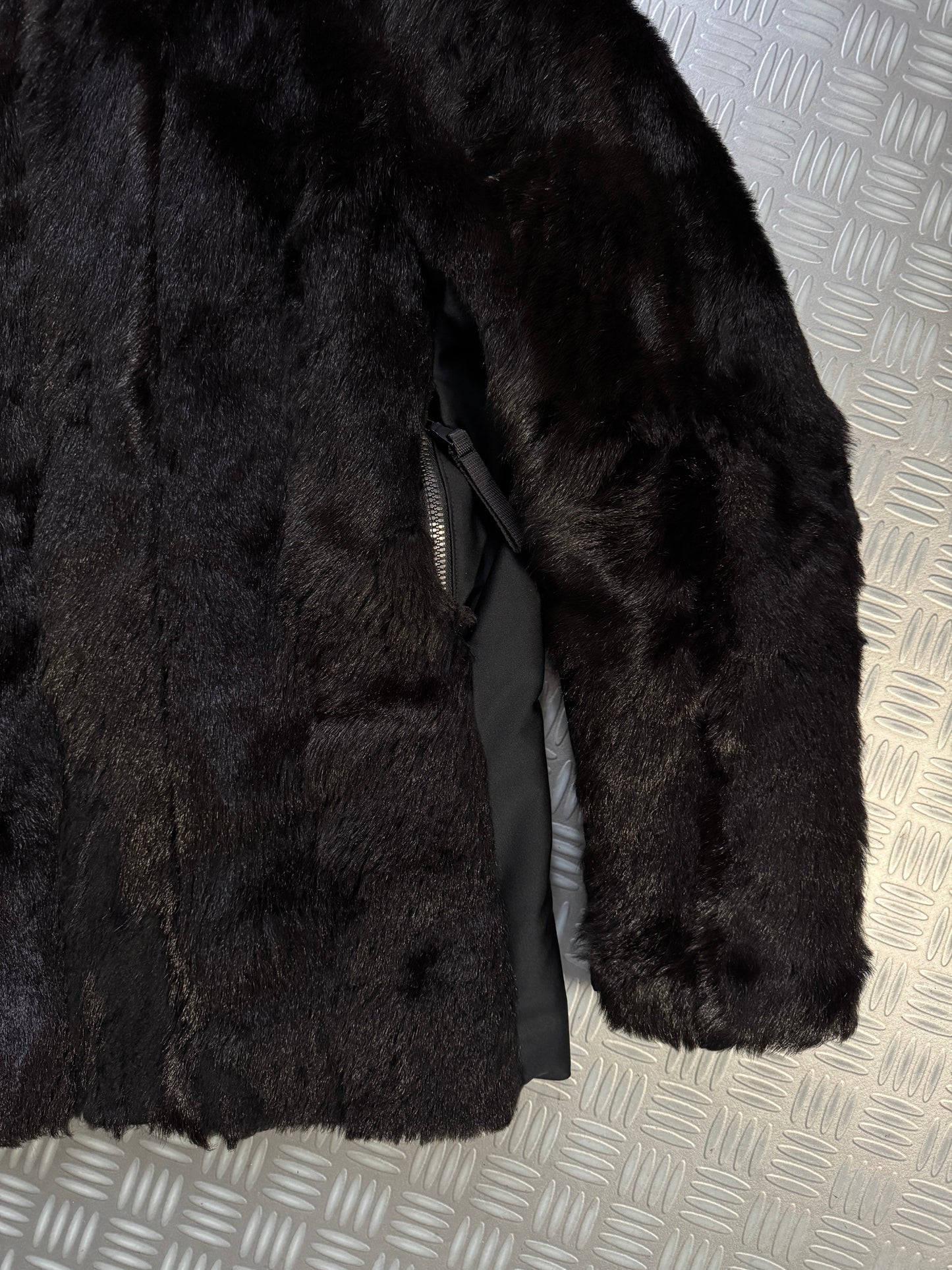 FW99’ Prada Sport Jet Black Dyed Fur Jacket