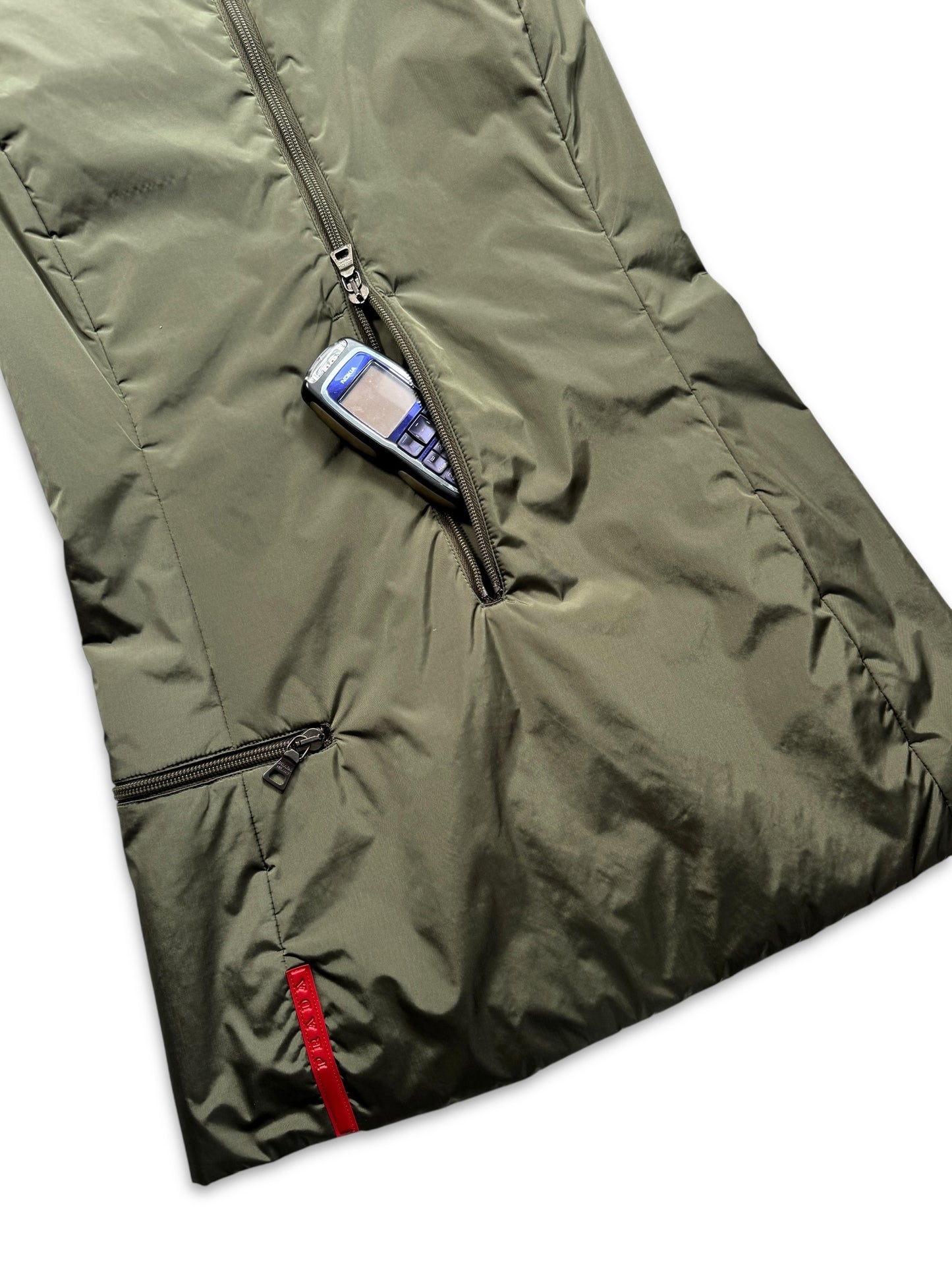 AW99’ Prada Sport Khaki Hooded Pullover Dress