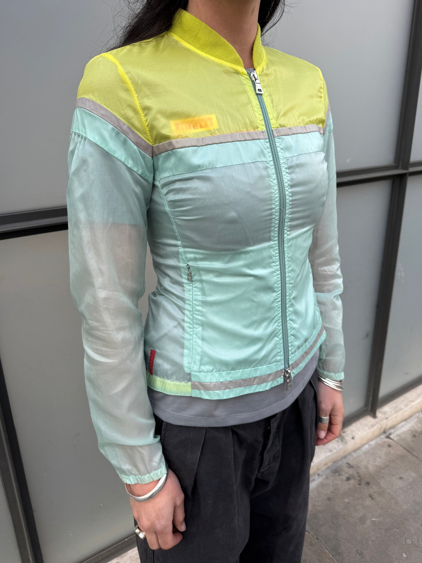 SS00’ Prada Sport Semi Transparent Yellow/Turquoise Jacket