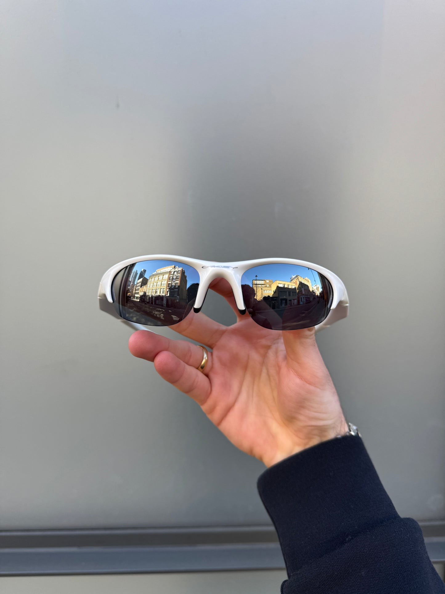 Oakley Half Jacket Pure White Sunglasses