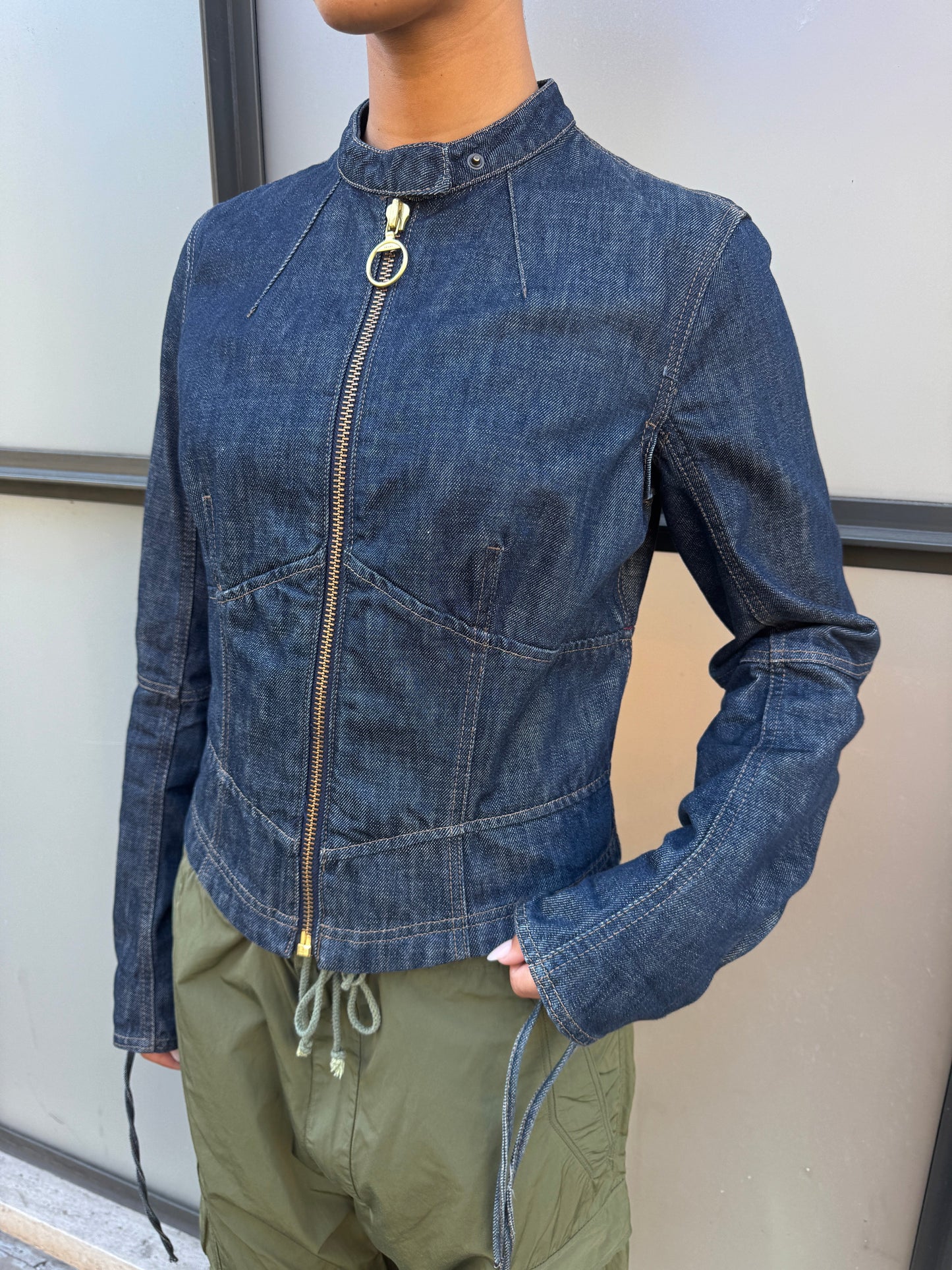 SS03’ Prada Sport Cropped Lace Denim Jacket