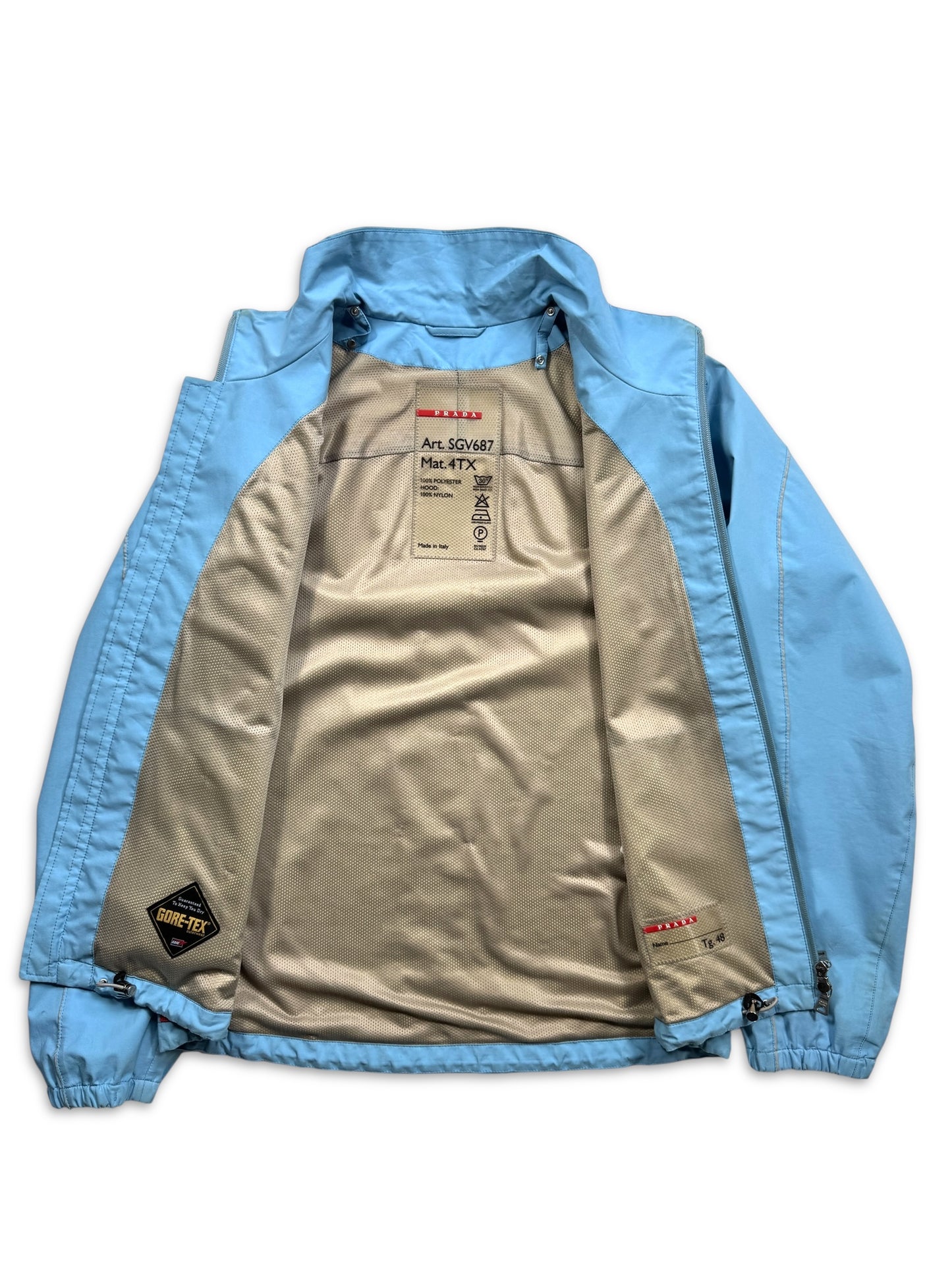 SS00’ Prada Sport Gore-Tex Sky Blue Jacket