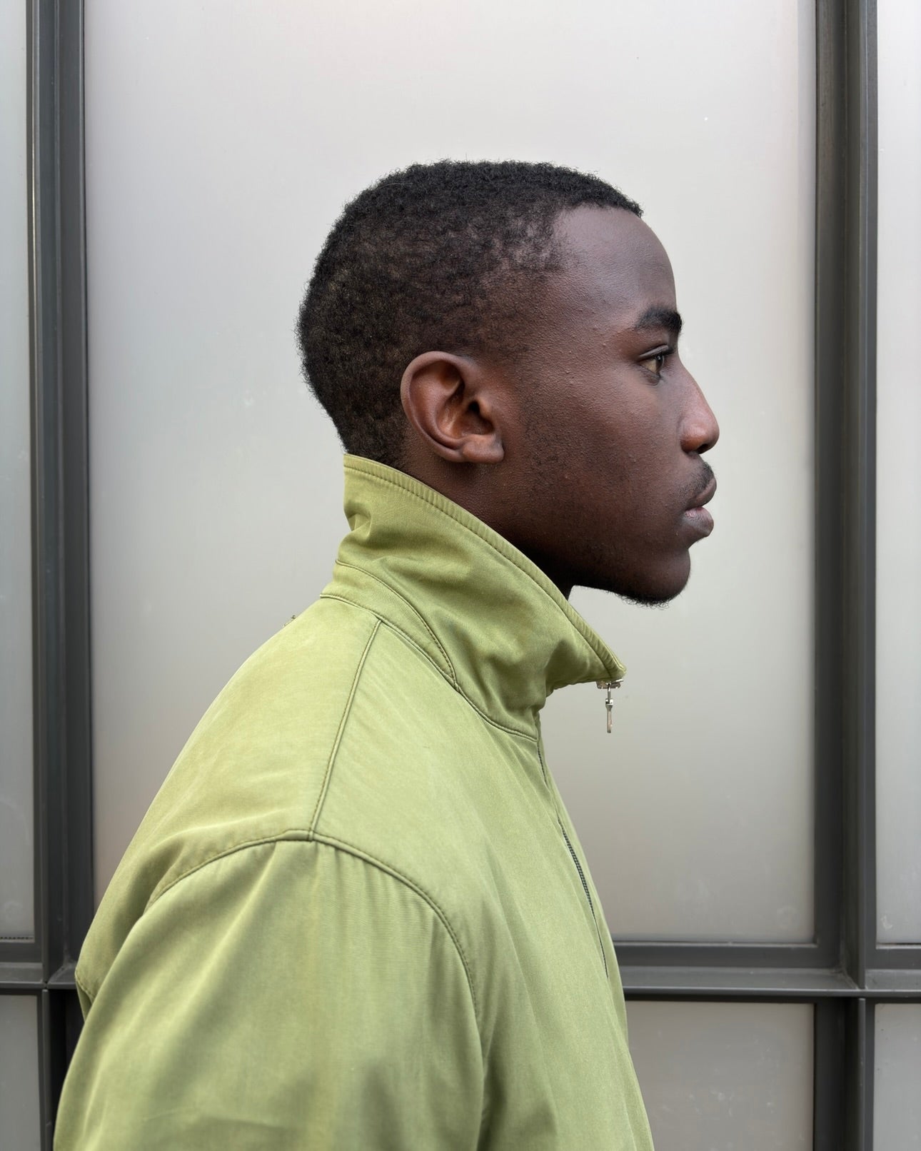Early 2000’s Prada Sport Washed Lime Green Tonal Tab Chore Jacket