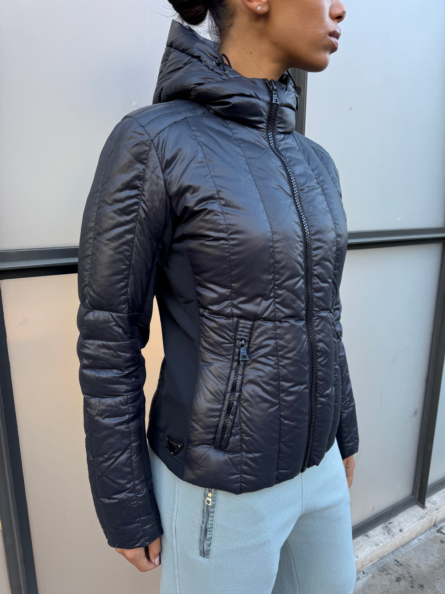 2013 Prada Black/Dark Navy Padded Jacket