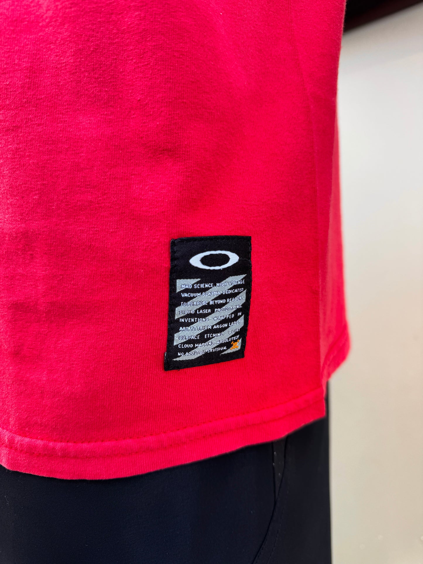 Early 2000’s Oakley Software Bright Red Graphic Tee