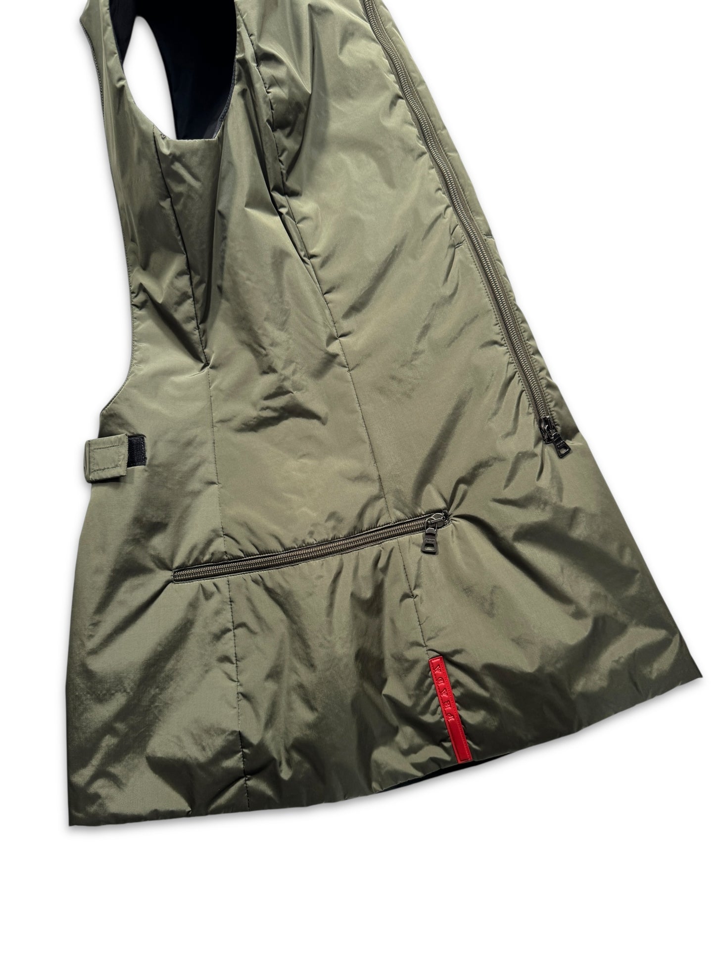AW99’ Prada Sport Khaki Hooded Pullover Dress