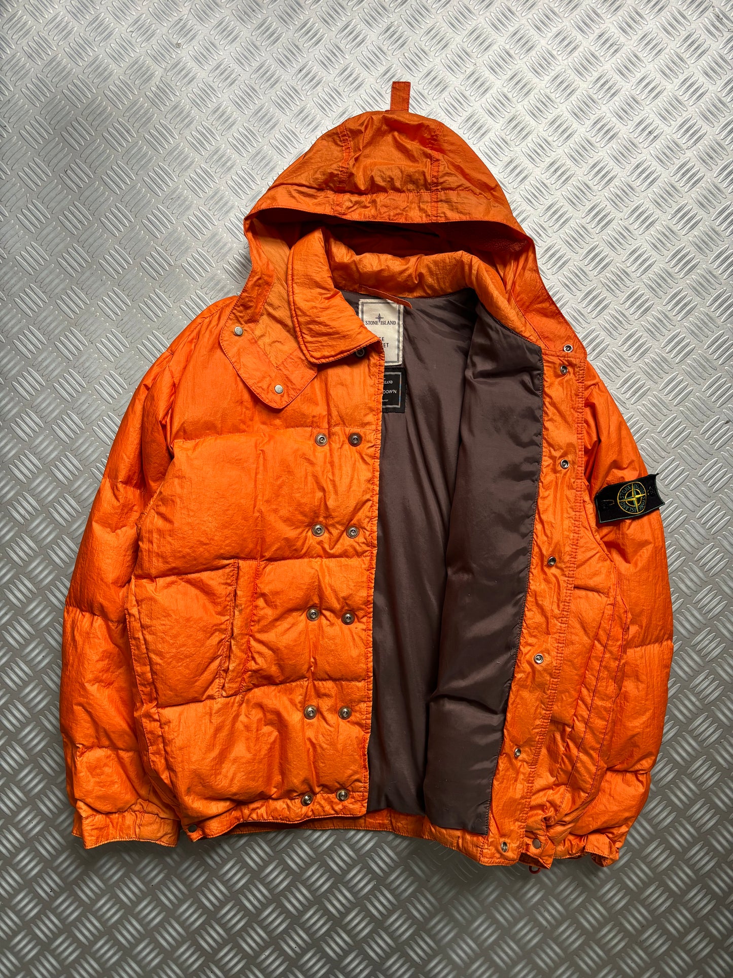 1980’s Stone Island Bright Orange Balaclava Hood Ice Jacket