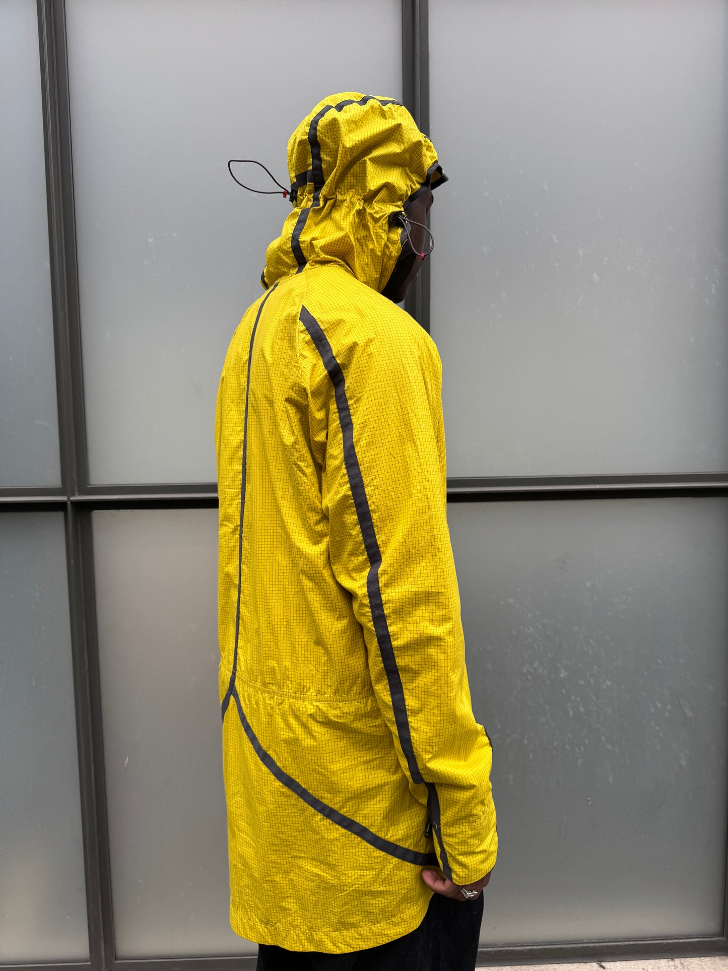 Klattermusen Bright Yellow Rip Stop Technical Asymmetric Zip Jacket
