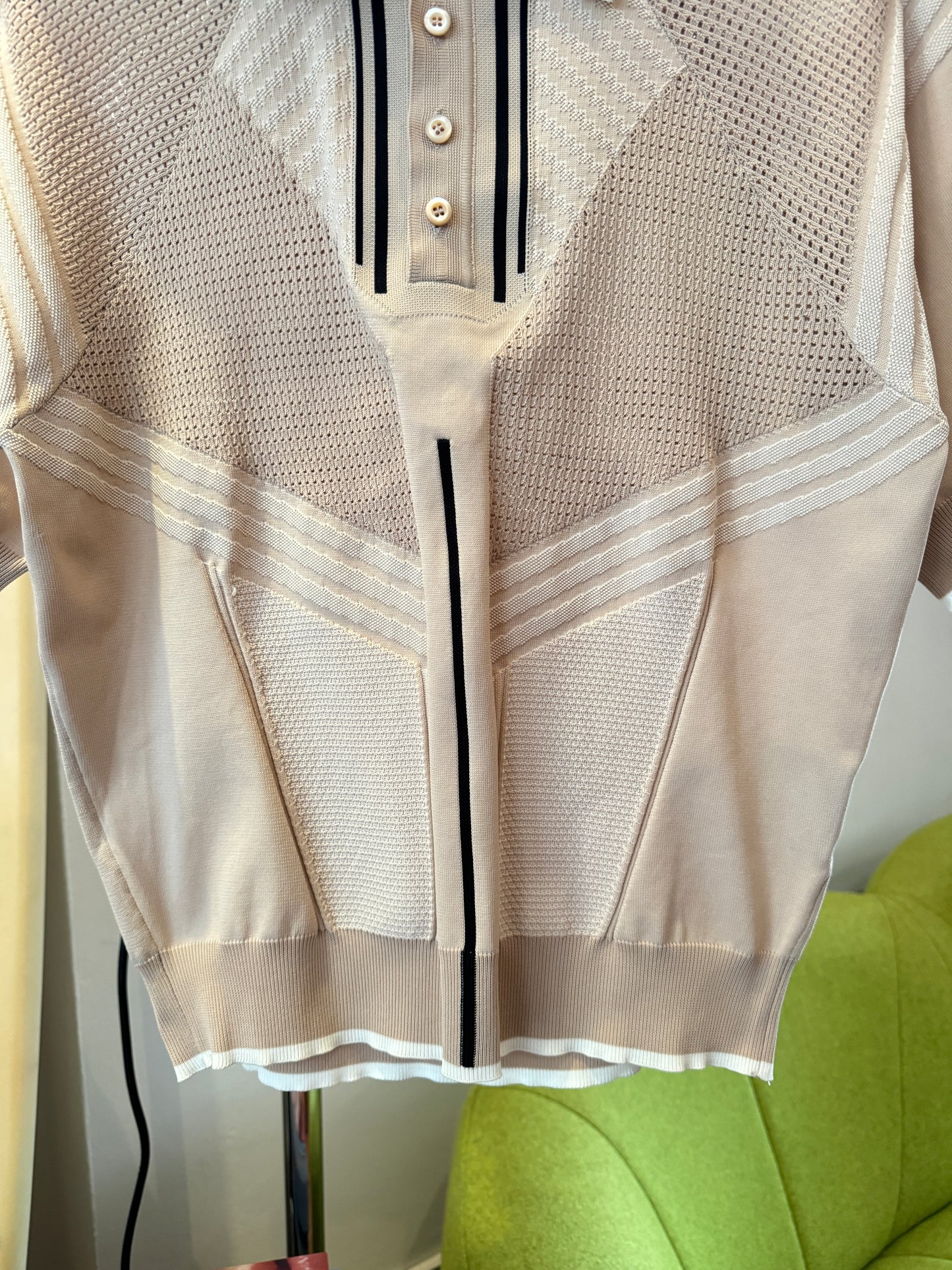 Prada Mainline Sport-Knit Polo Top