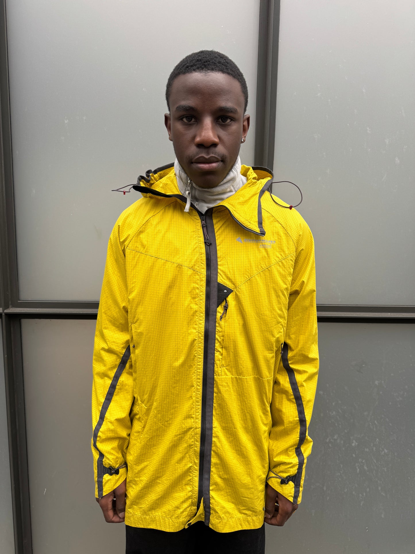 Klattermusen Bright Yellow Rip Stop Technical Asymmetric Zip Jacket
