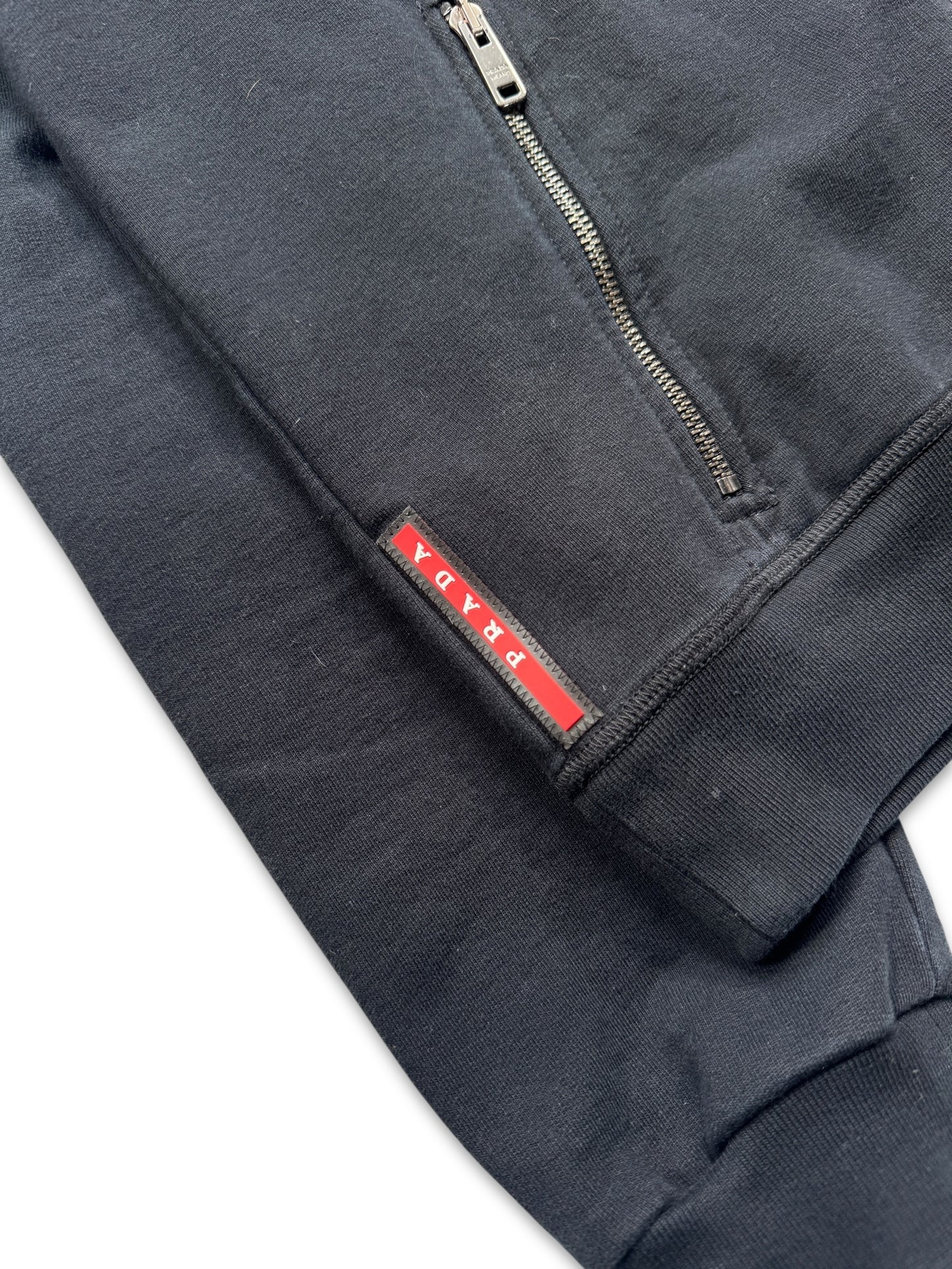 Prada Linea Rossa Midnight Navy Zipped Hoodie