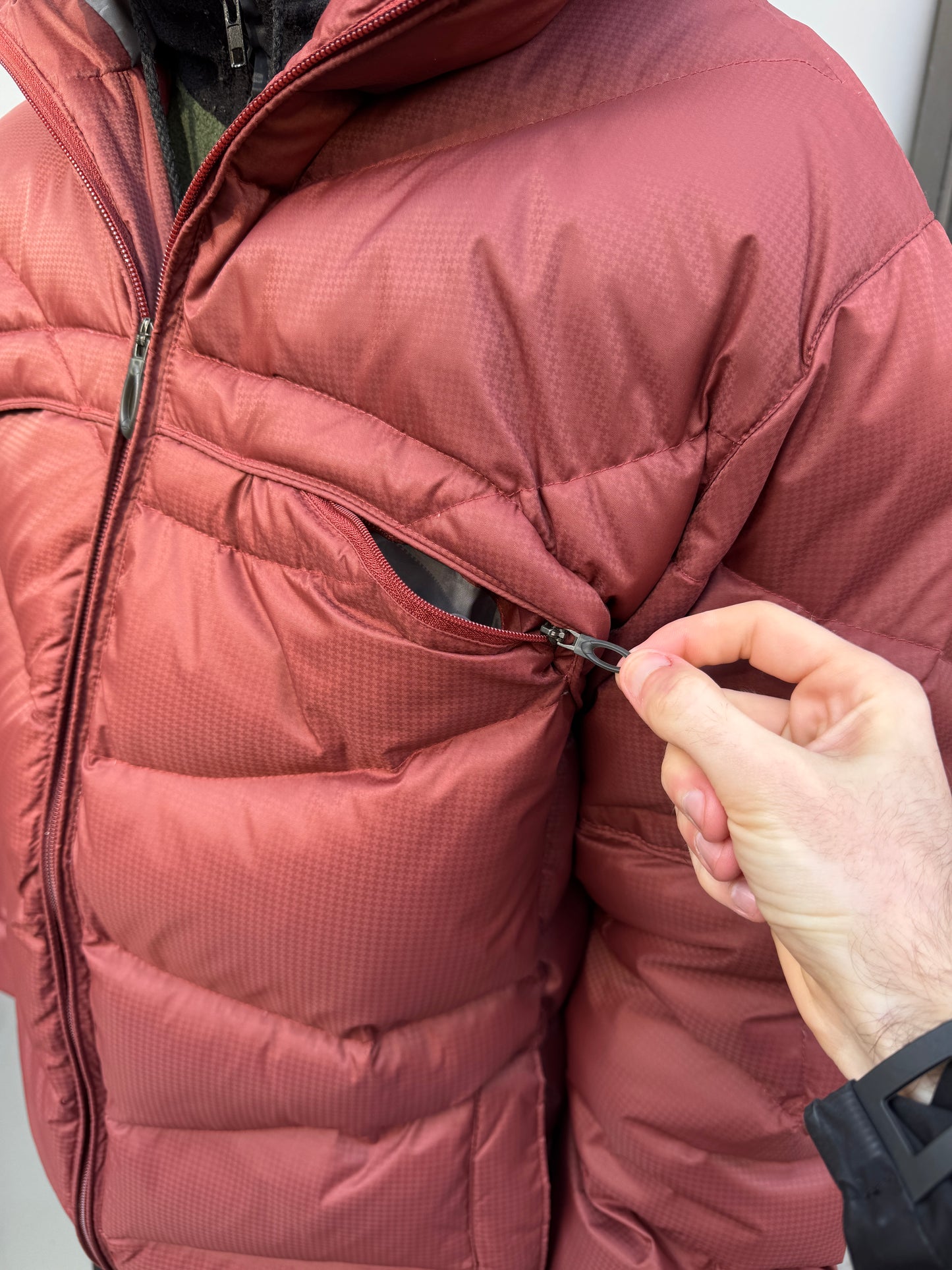 Oakley Software Burgundy Padded Puffer Jacket