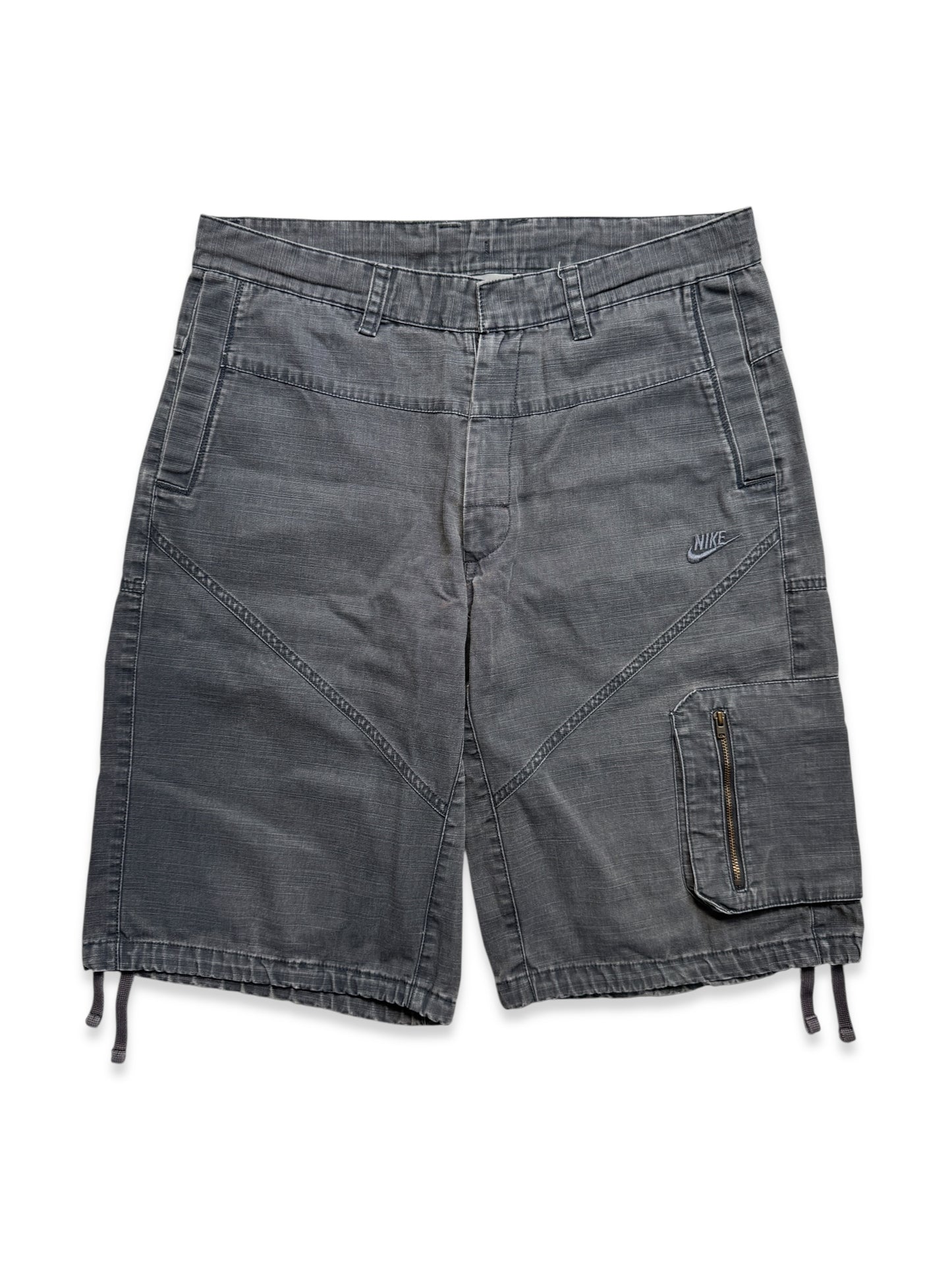 Early 2000’s Nike Washed Grey Cargo Shorts