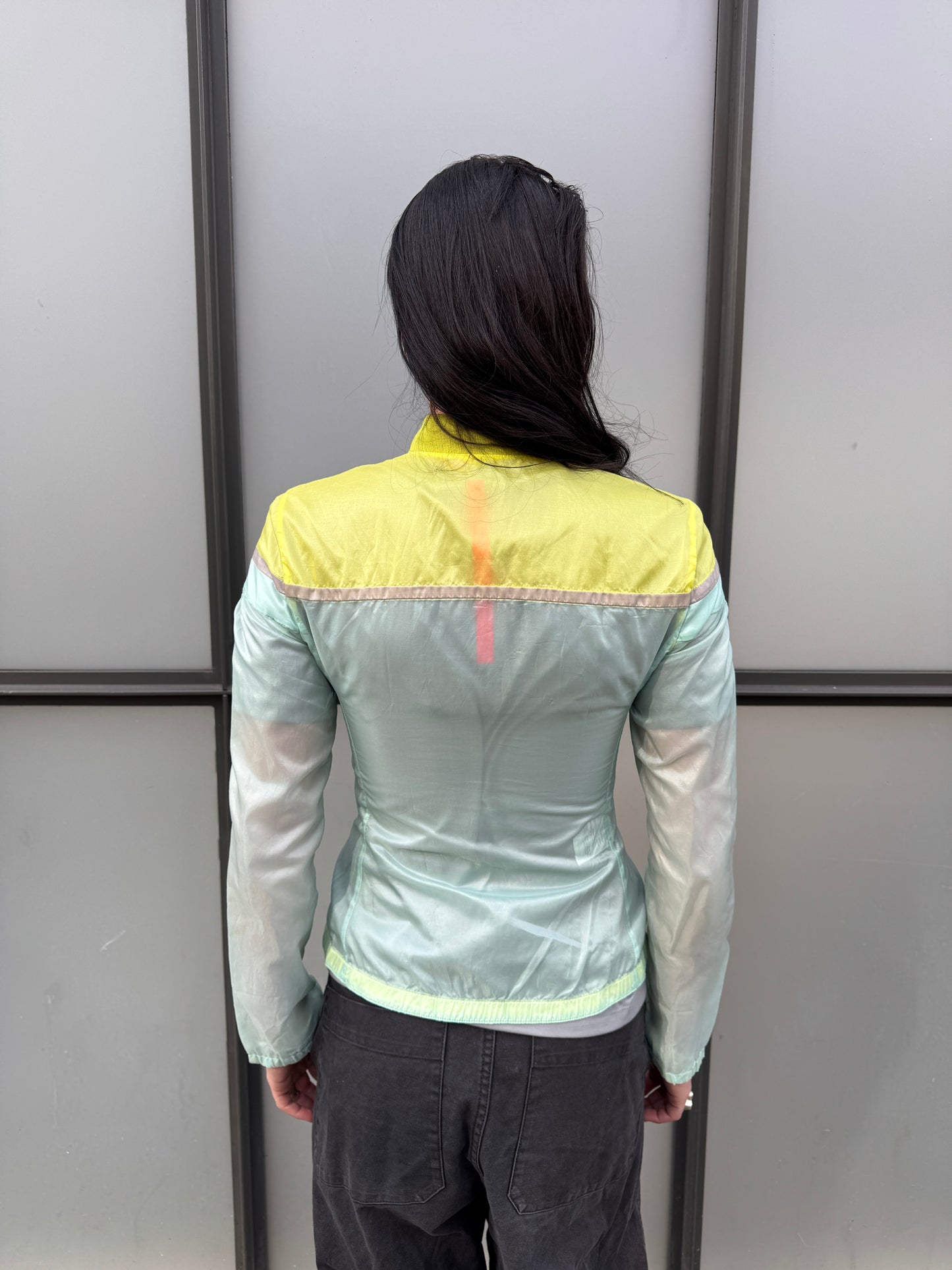 SS00’ Prada Sport Semi Transparent Yellow/Turquoise Jacket