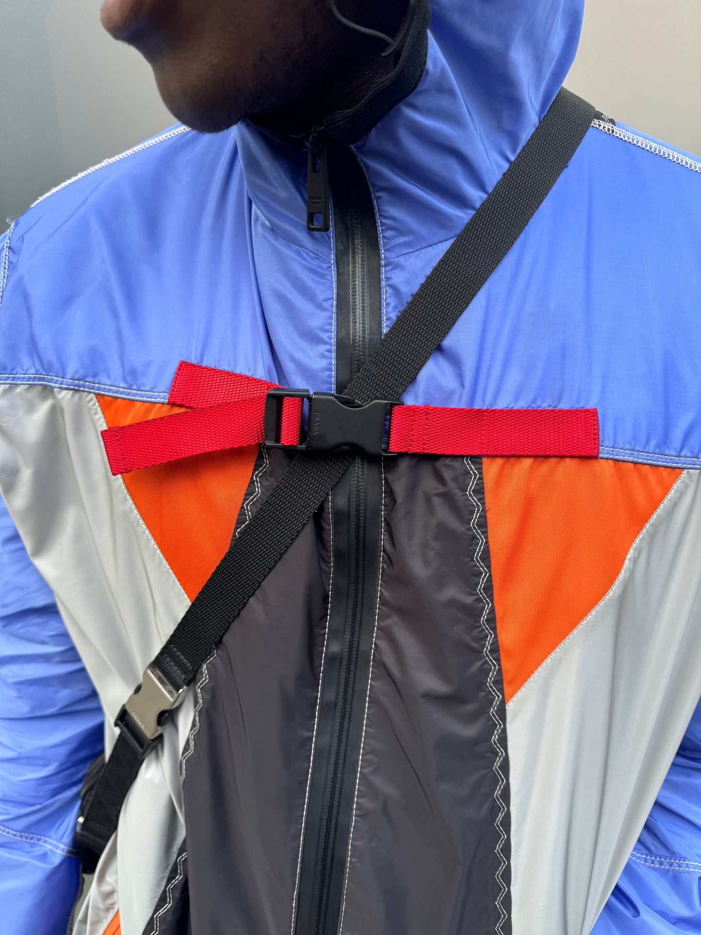 SS17' Prada Milano Technical Panelled Nylon Jacket