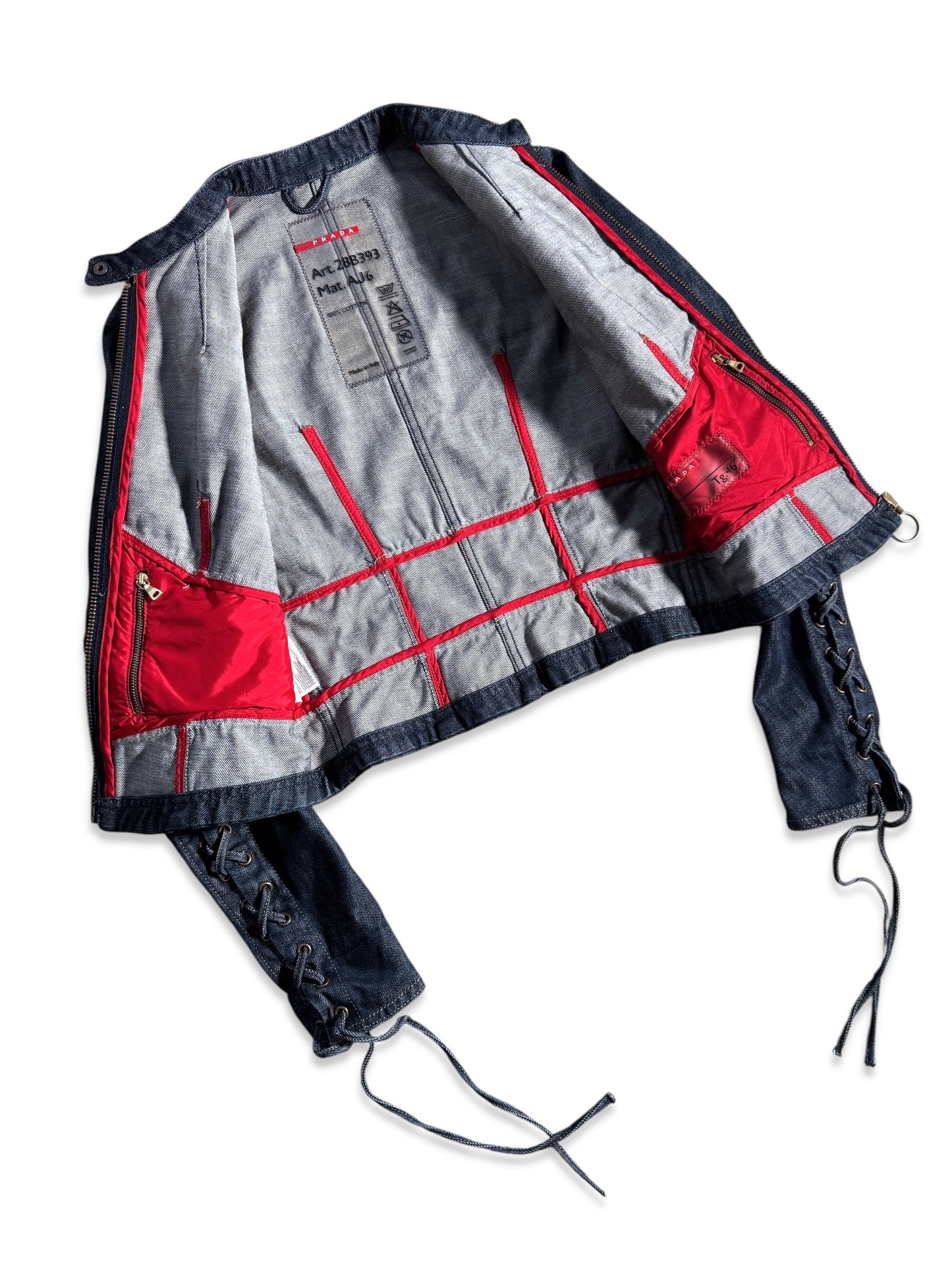 SS03’ Prada Sport Cropped Lace Denim Jacket
