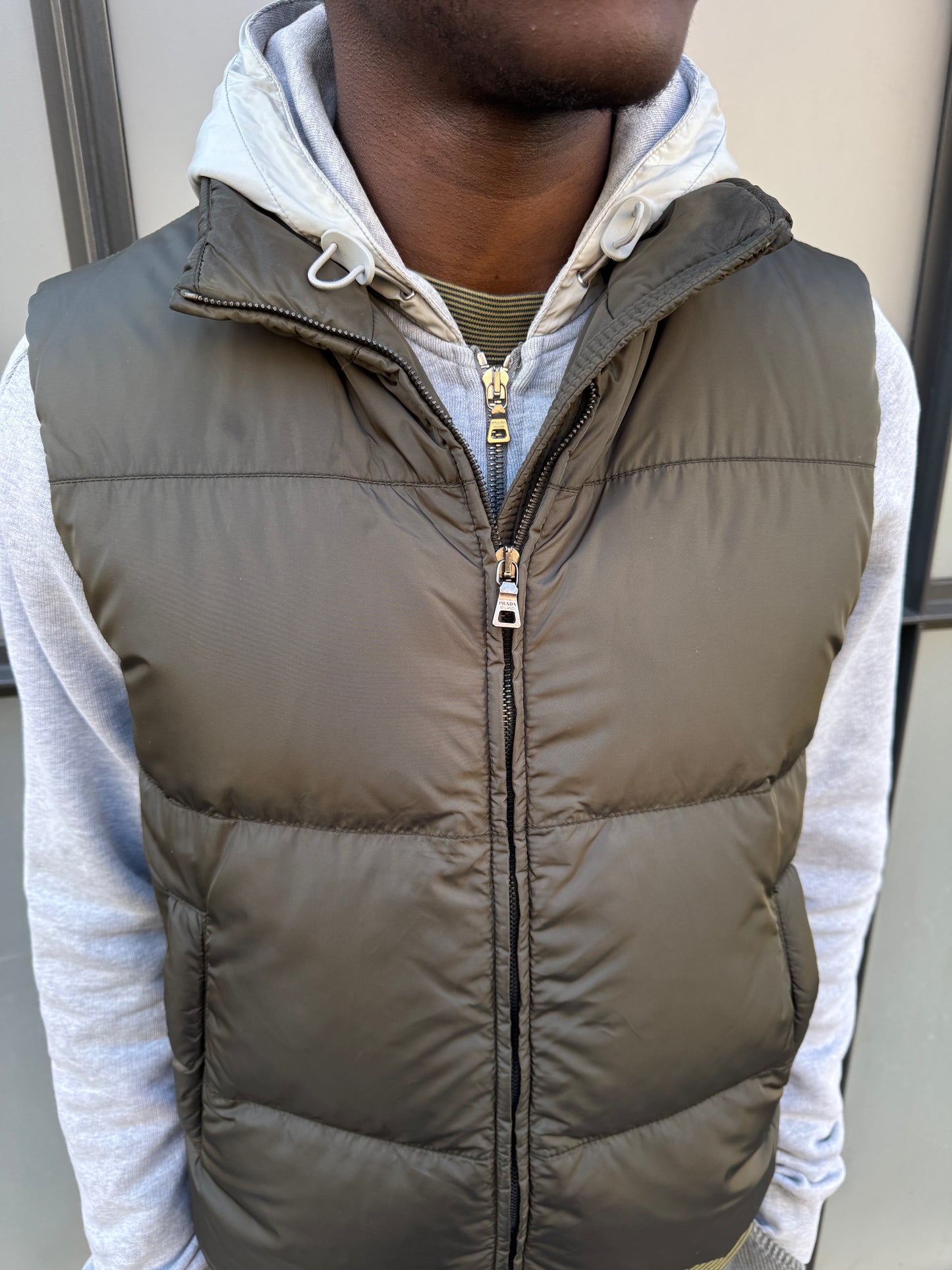 Early 2000’s Prada Sport Khaki Green Padded Gilet