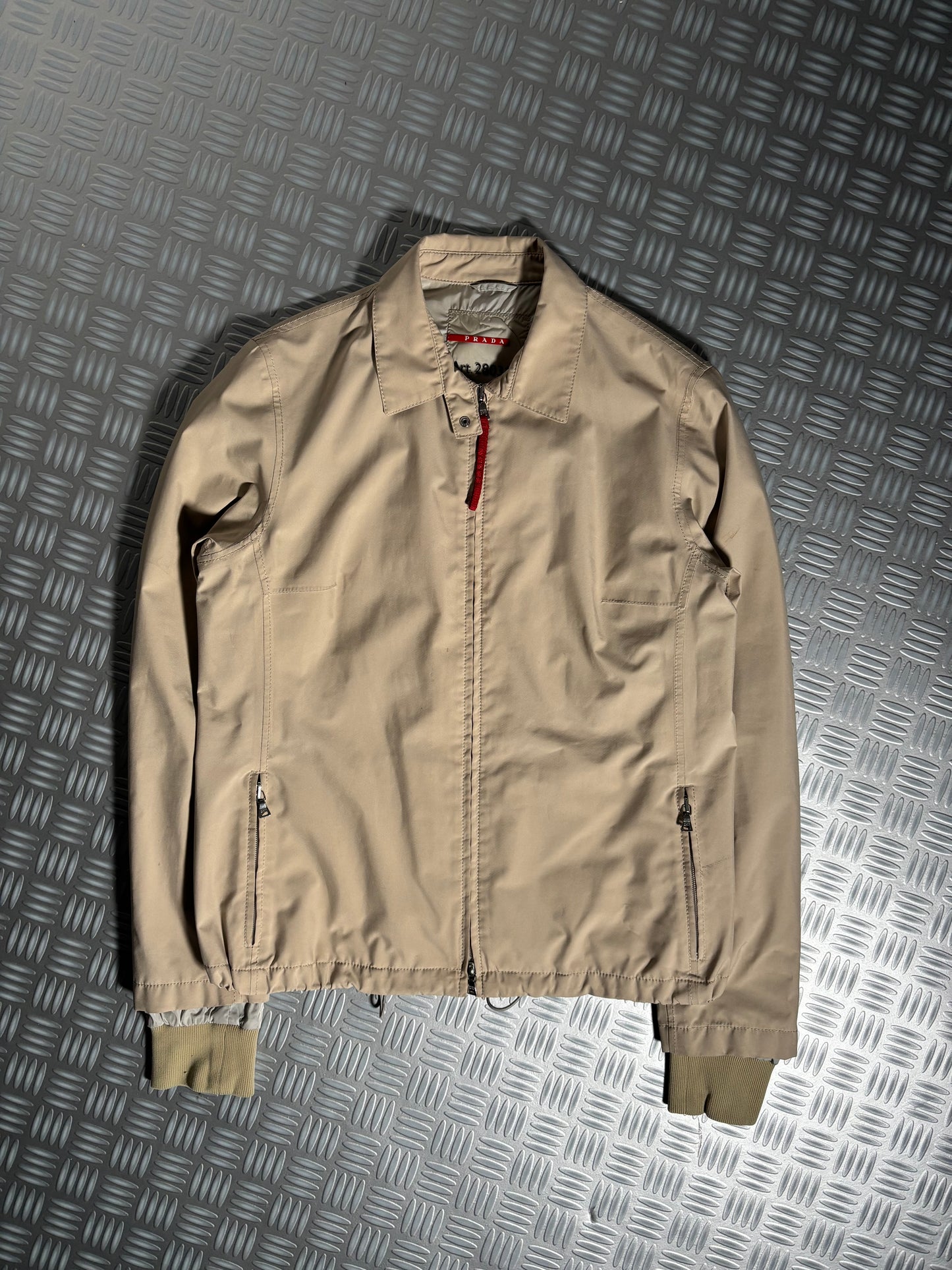 SS99' Prada Sport Beige Double Layer Cuff Gore-Tex Jacket