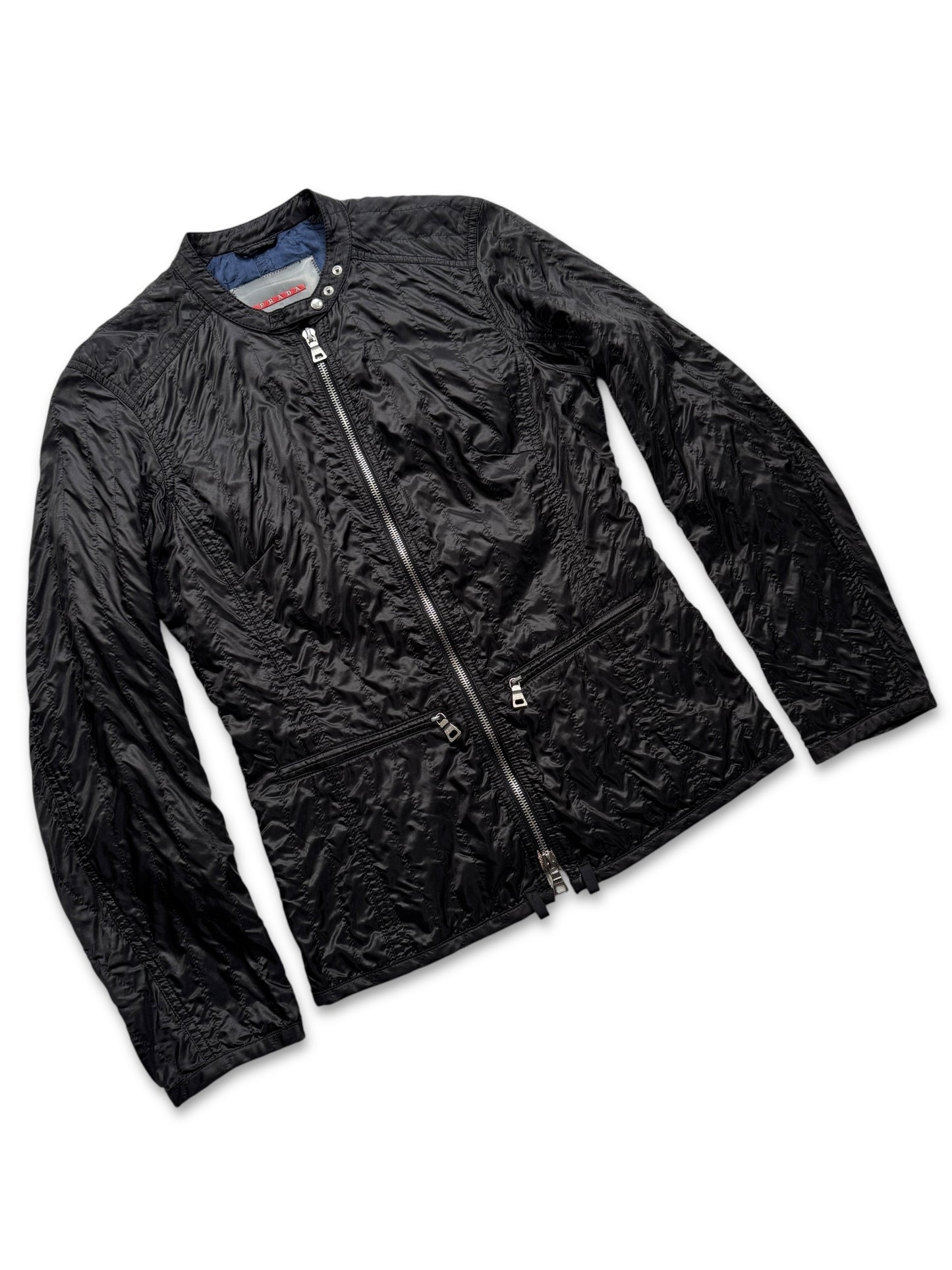 SS00’ Prada Sport Jet Black Lace Womens Jacket