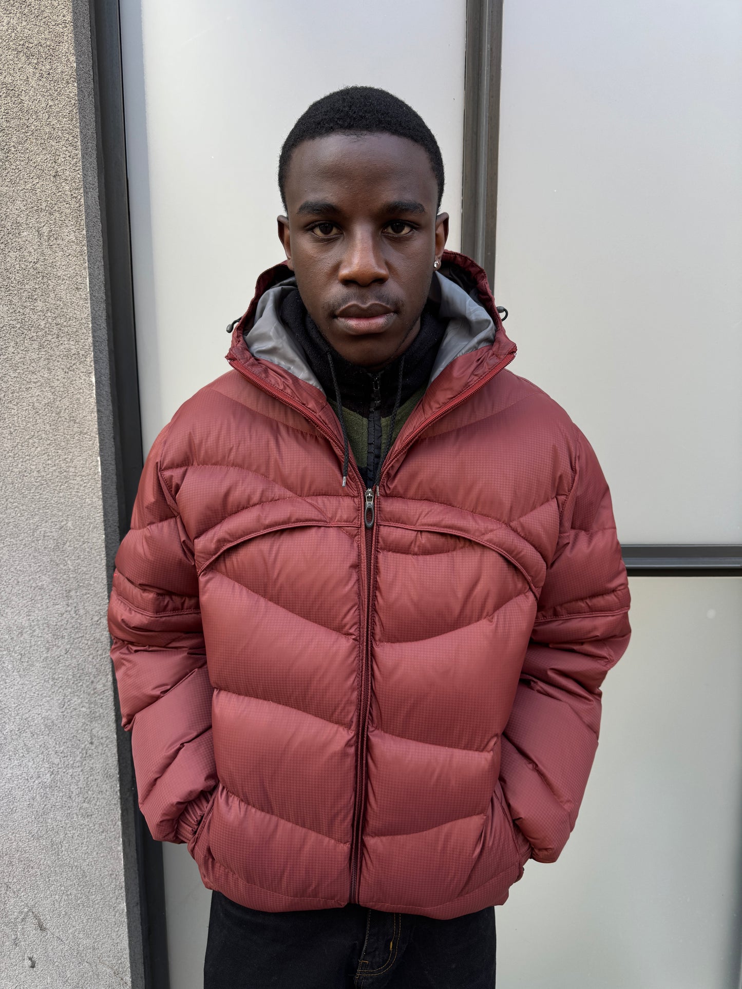 Oakley Software Burgundy Padded Puffer Jacket
