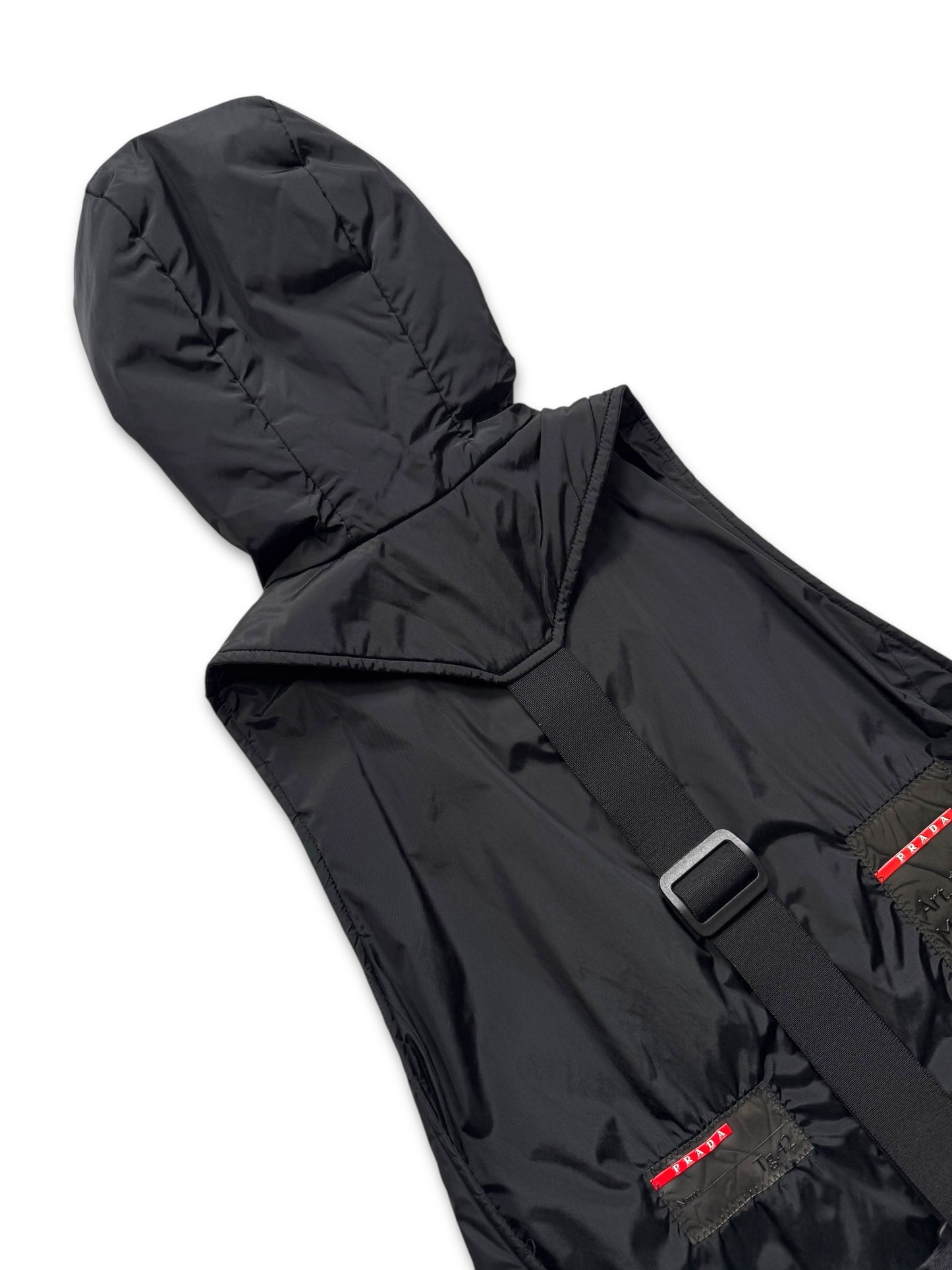 AW99’ Prada Sport Jet Black 3M Padded Balaclava Vest