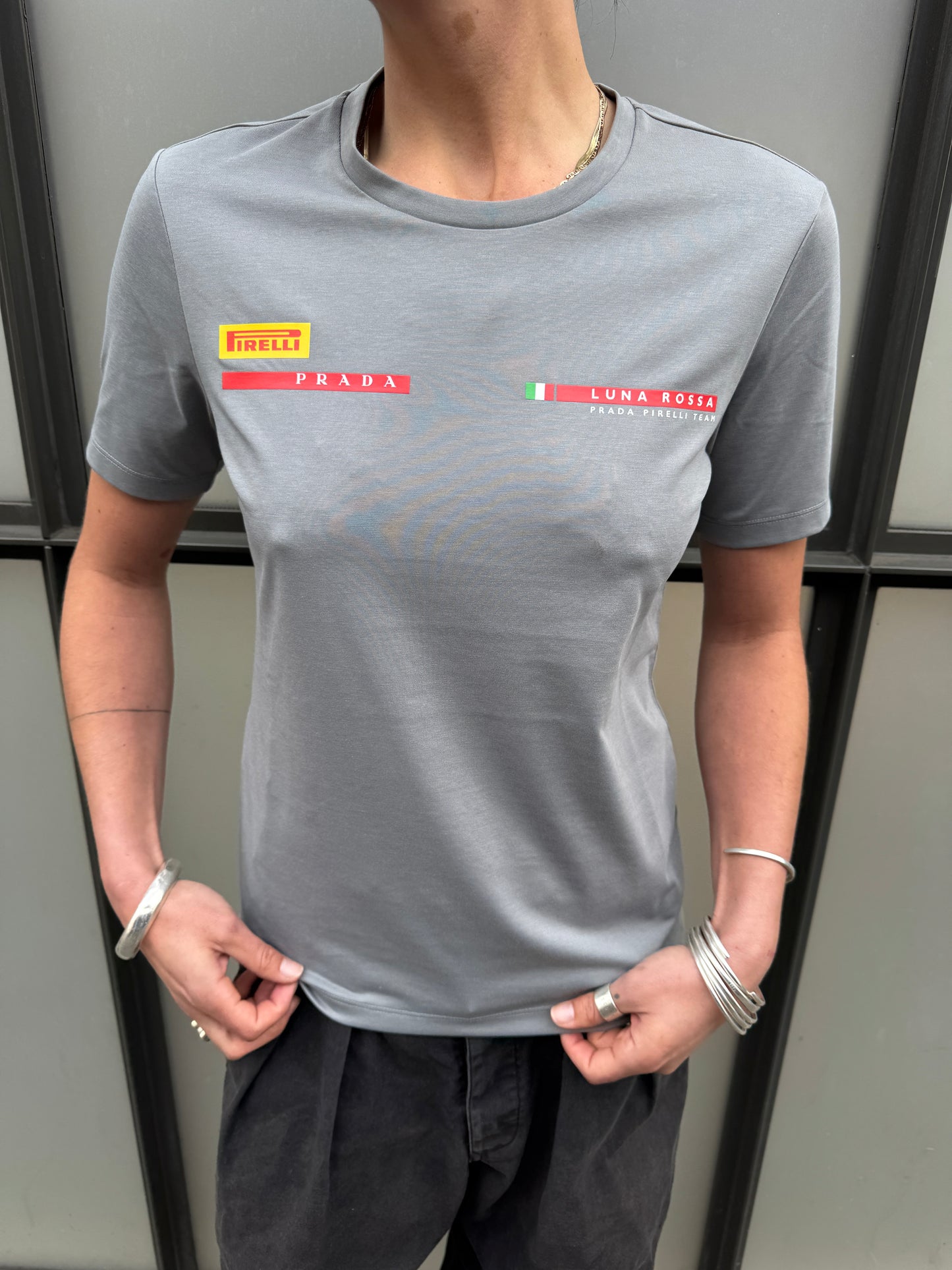 Prada Luna Rossa Grey Tee