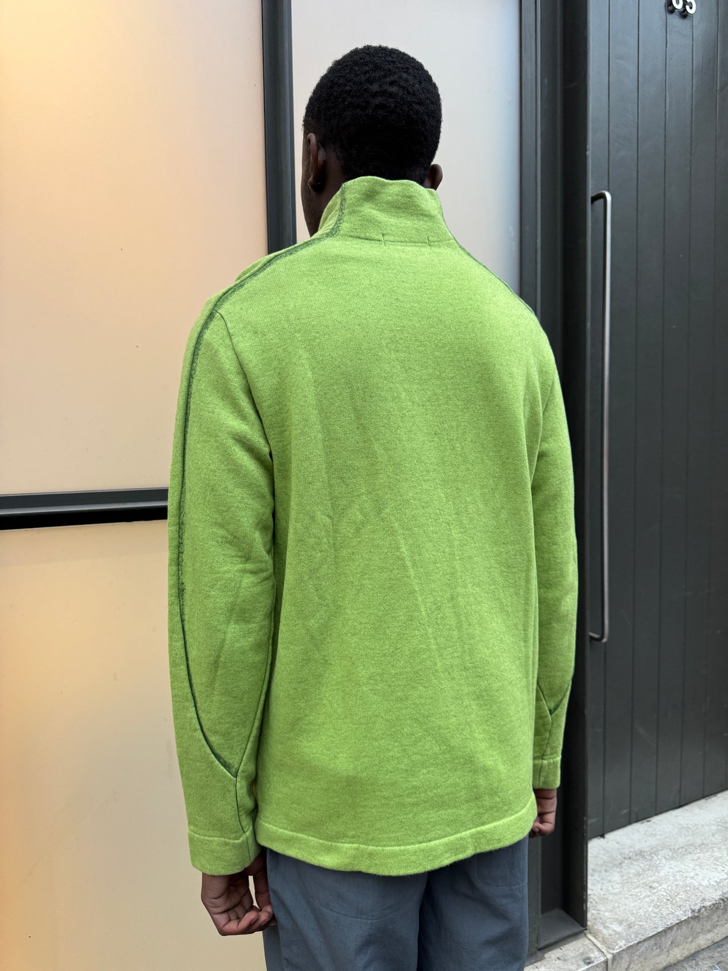 Early 2000’s Stone Island Lime Green Mock Neck