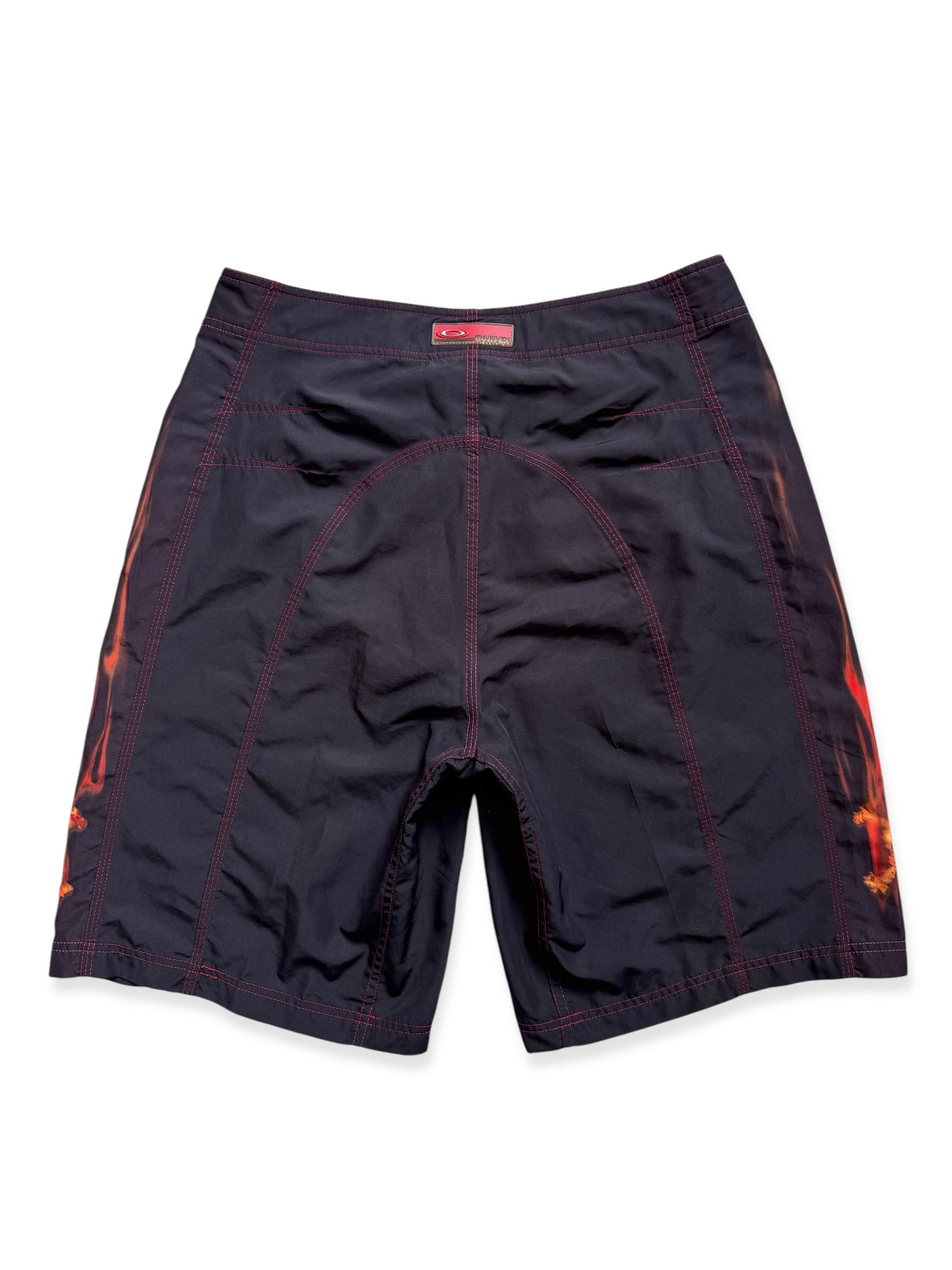 Early 2000’s Oakley Jet Black Flame Shorts