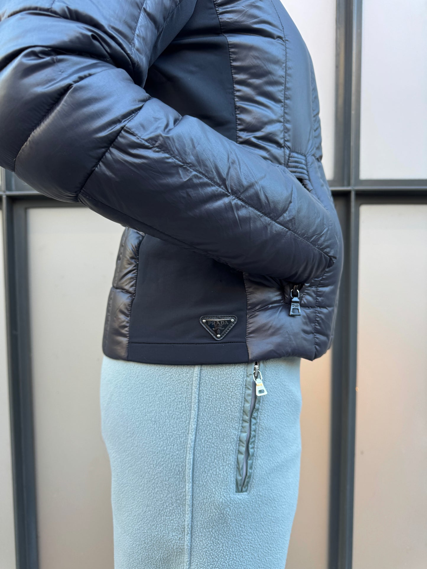 2013 Prada Black/Dark Navy Padded Jacket