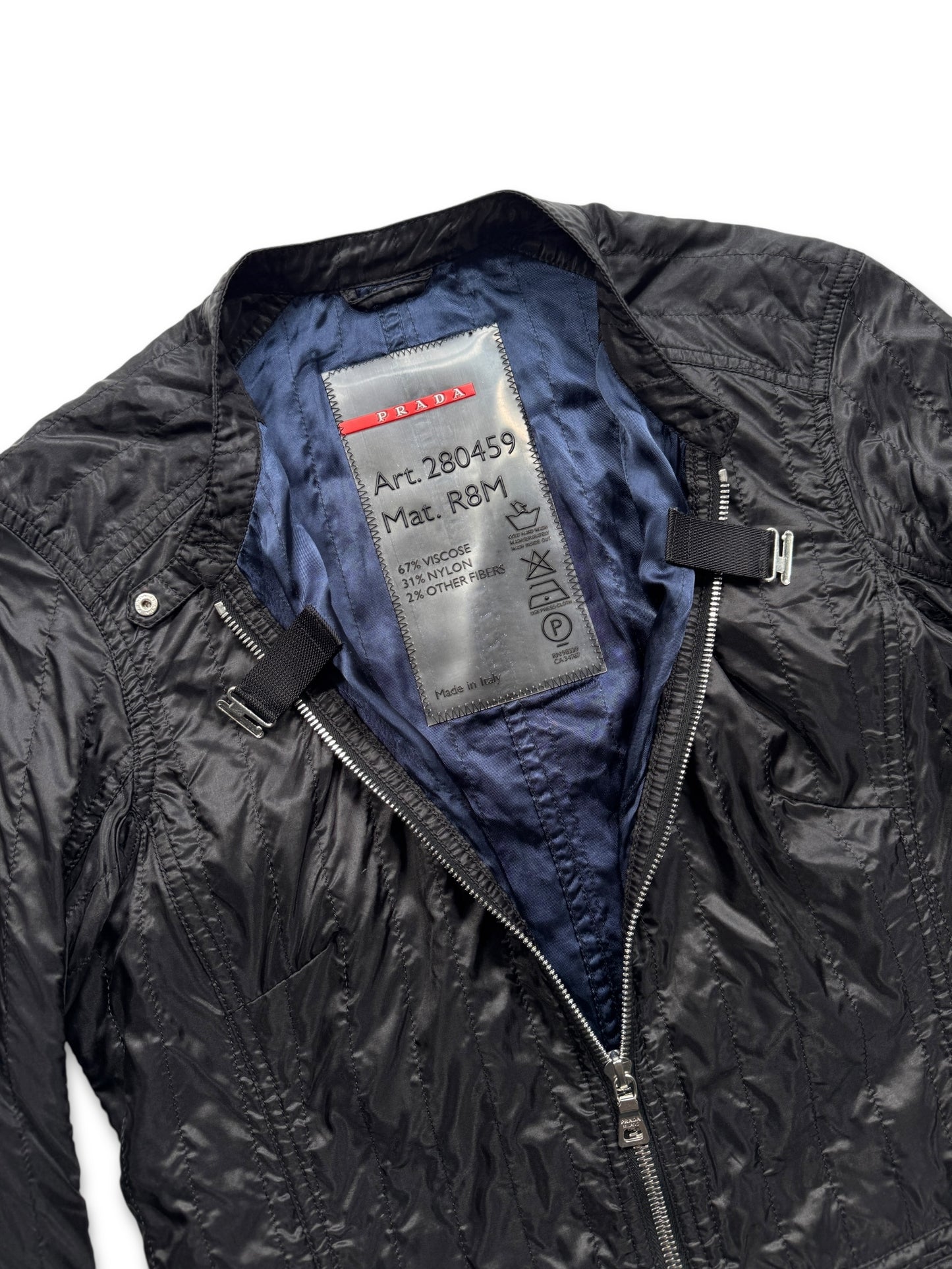 SS00’ Prada Sport Jet Black Lace Womens Jacket