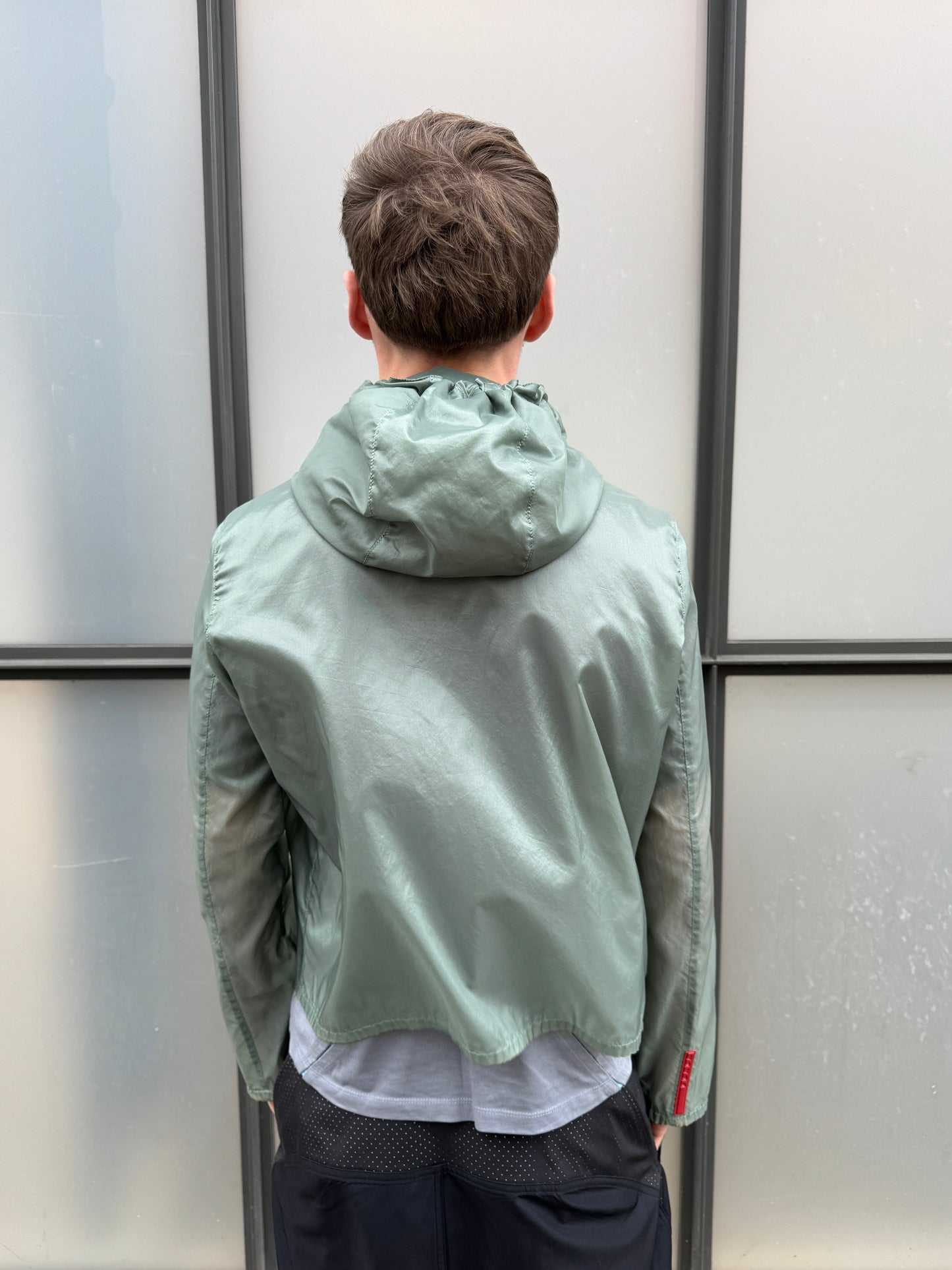 SS00’ Prada Sport Pistachio Green Semi Transparent Cropped Jacket