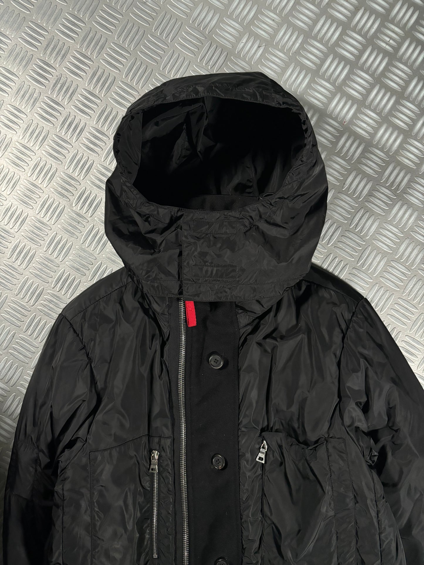 Early 2000’s Prada Sport Jet Black Padded ‘Inside Out’ Technical Jacket