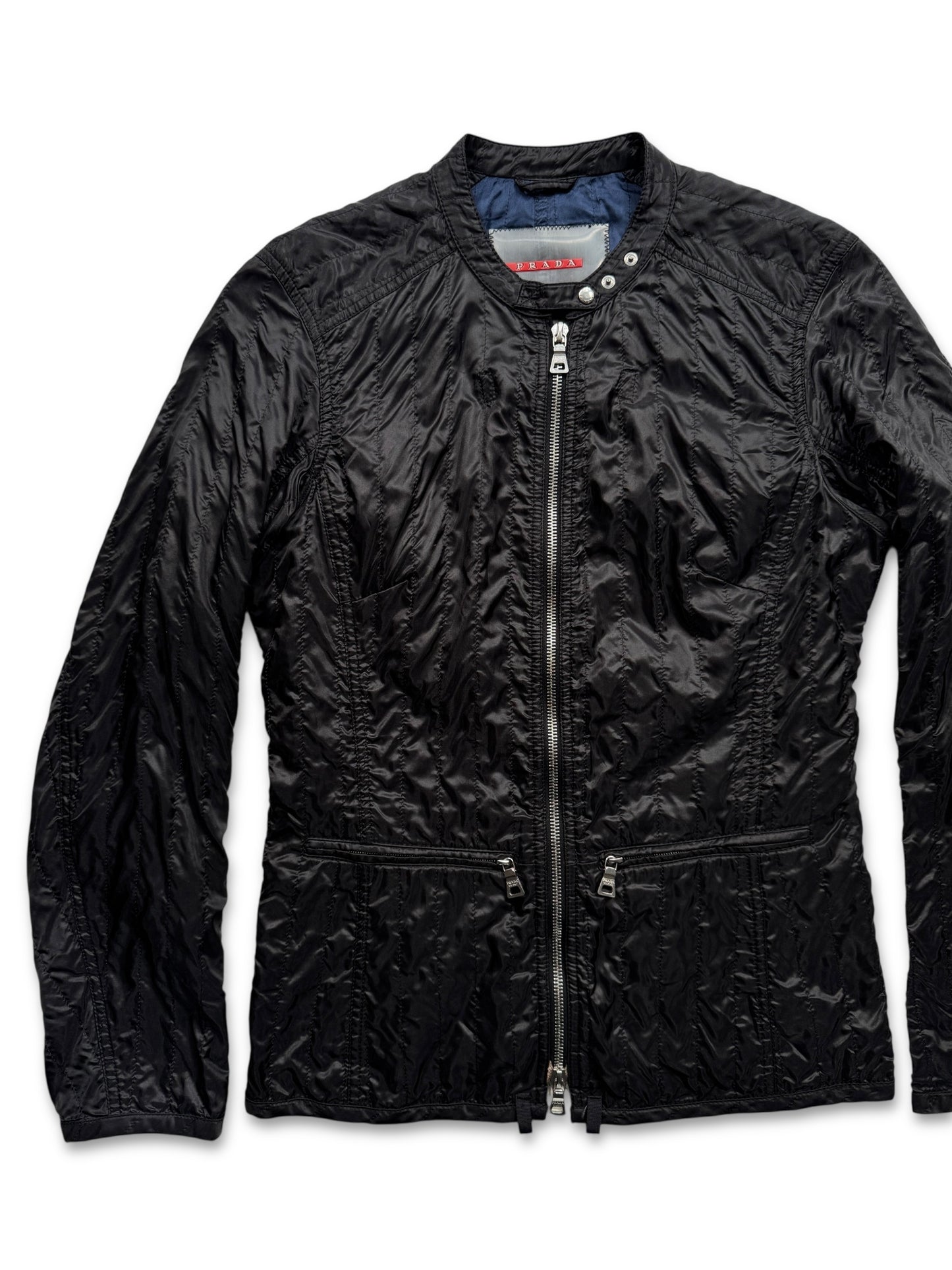 SS00’ Prada Sport Jet Black Lace Womens Jacket