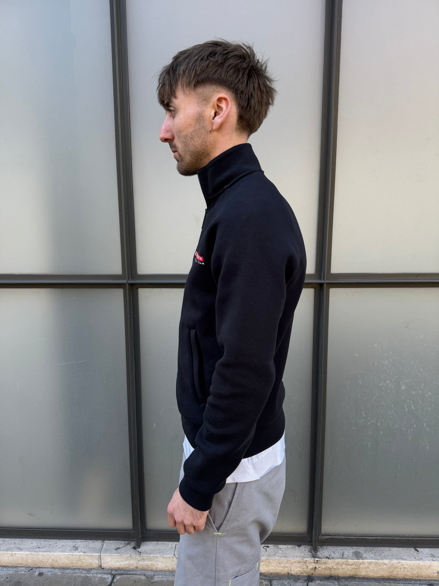 Prada Luna Rossa Jet Black Neoprene Sailing Jacket