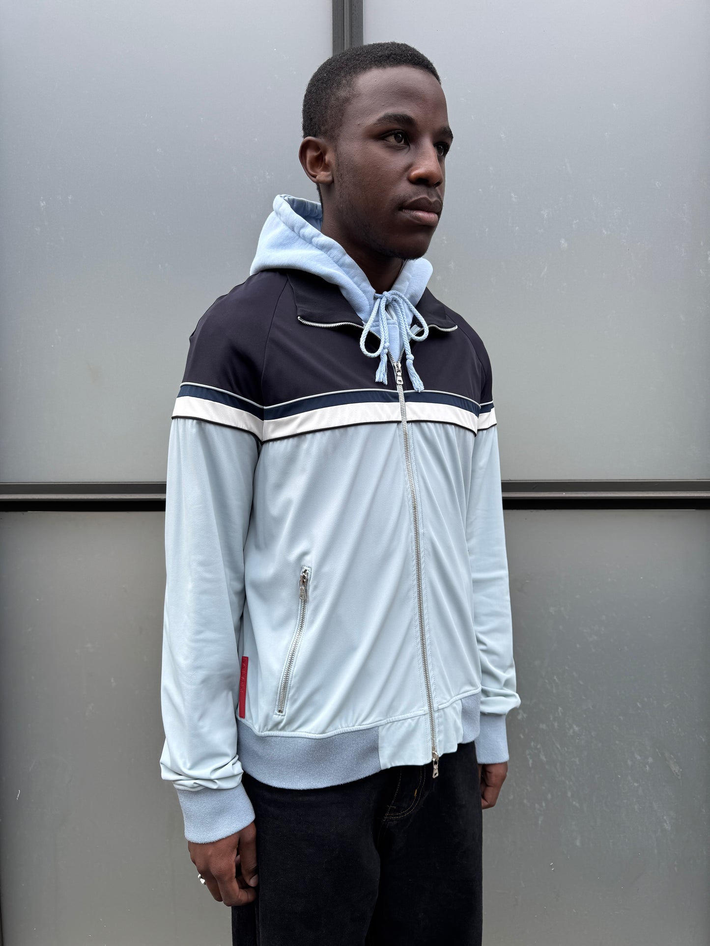Early 2000’s Prada Sport Navy/Baby Blue Track Jacket